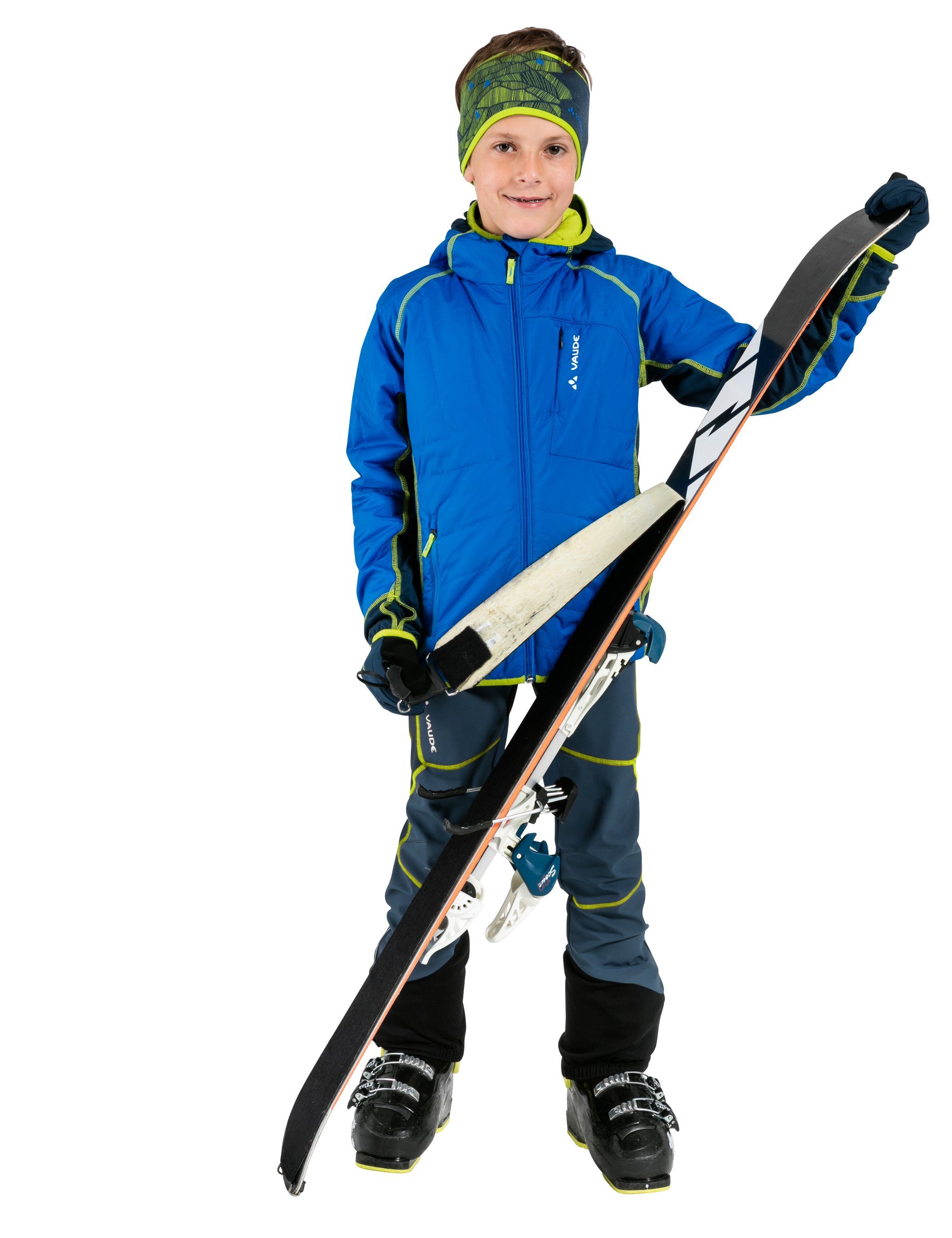 VAUDE Outdoorjacke Kids Capacida Klimaneutral kompensiert (1-St) Hybrid Jacket radiate/green