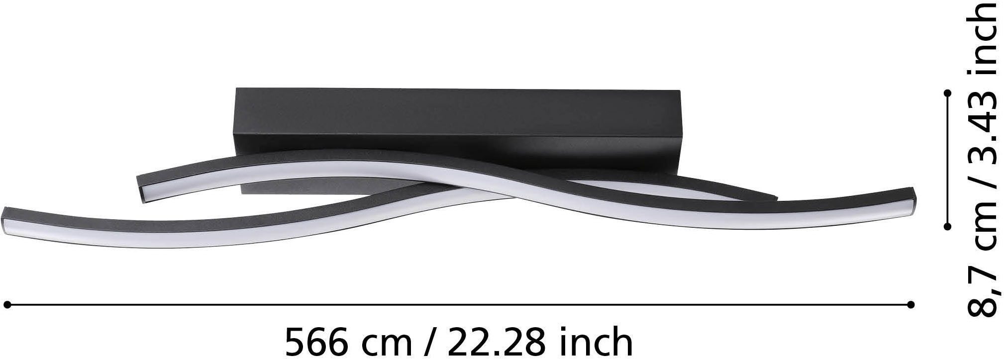 EGLO LED Deckenleuchte LED Deckenlampe Viloria, geschwungene Deckenlampe, 5 günstig online kaufen