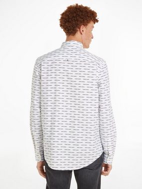 Tommy Jeans Langarmhemd TJM REG CRITTER SHIRT mit Allover-Logoschriftzügen