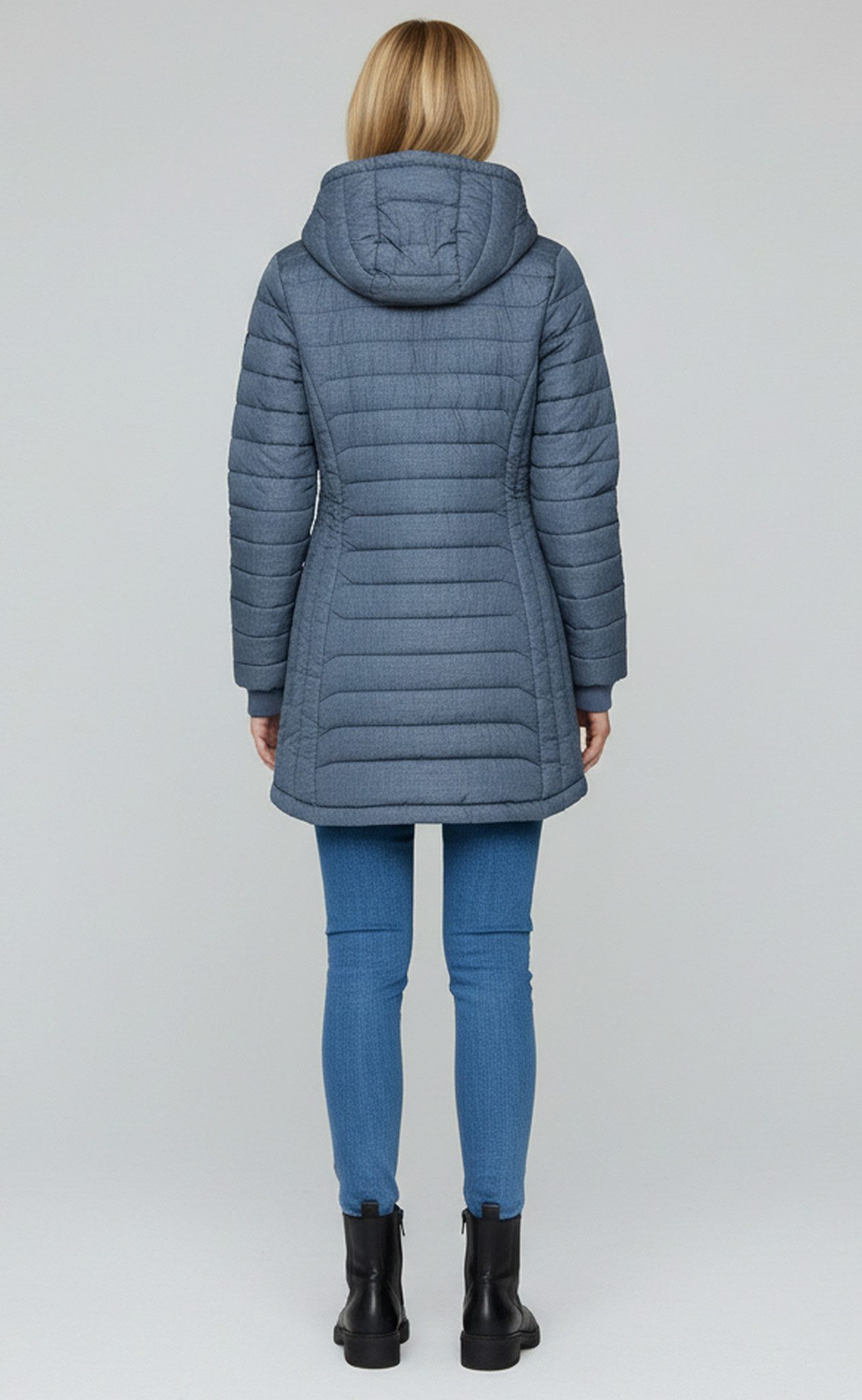 SUBLEVEL Steppjacke Damen Mantel mit Kapuze lange Winter Jacke Langer Parka günstig online kaufen