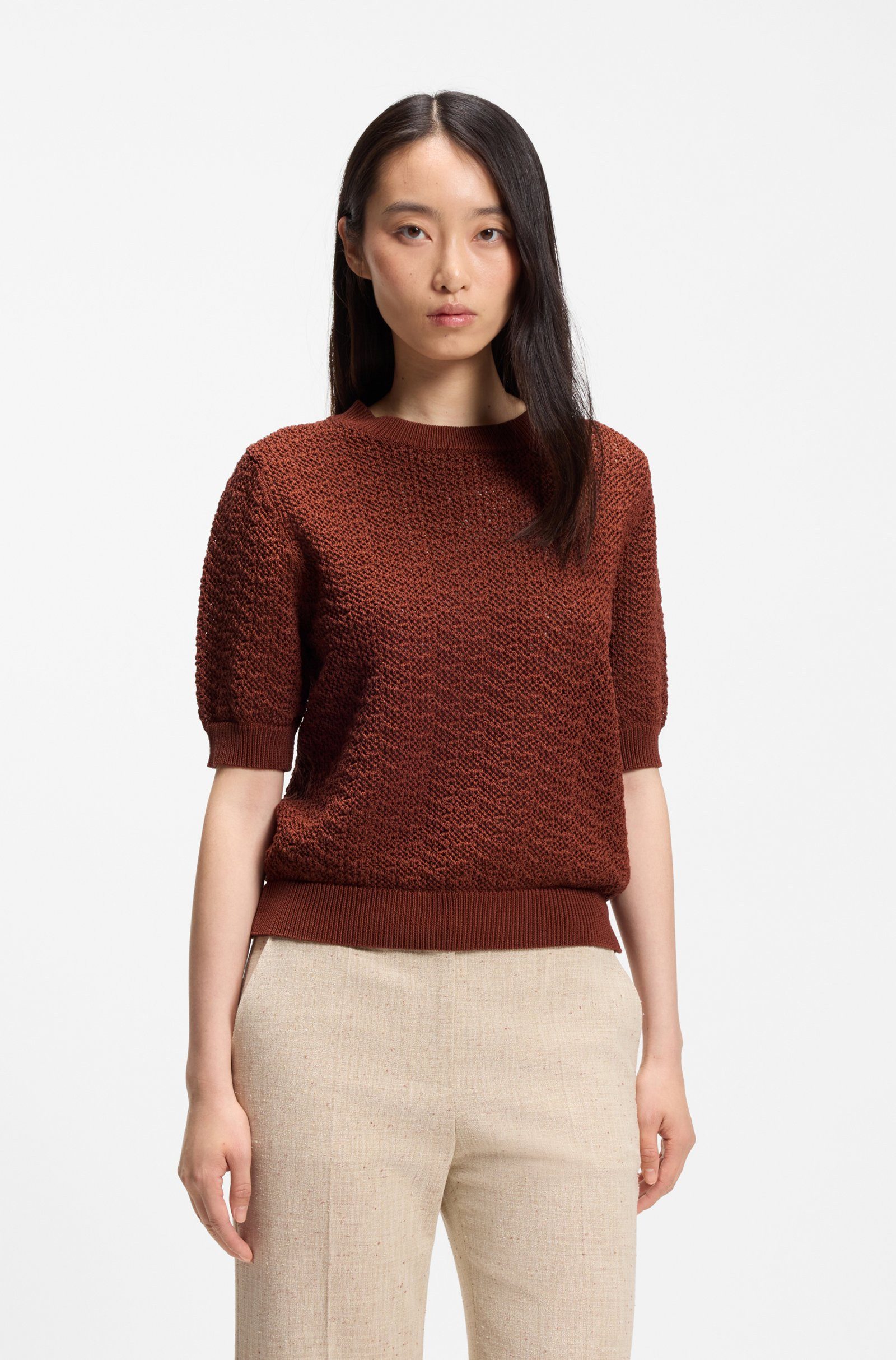 BOSS Strickpullover Folearia (1-tlg)