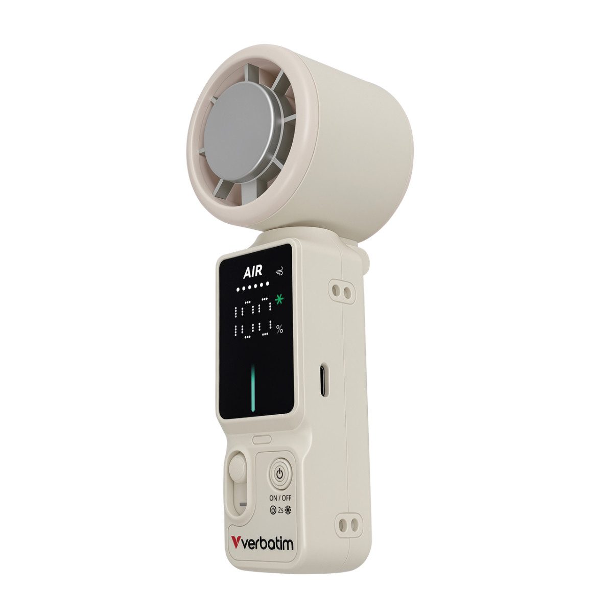 Verbatim Handventilator Cool'n'Go IceTouch PRO, Aktive Kühlplatte, 100 Stufen und faltbares Design