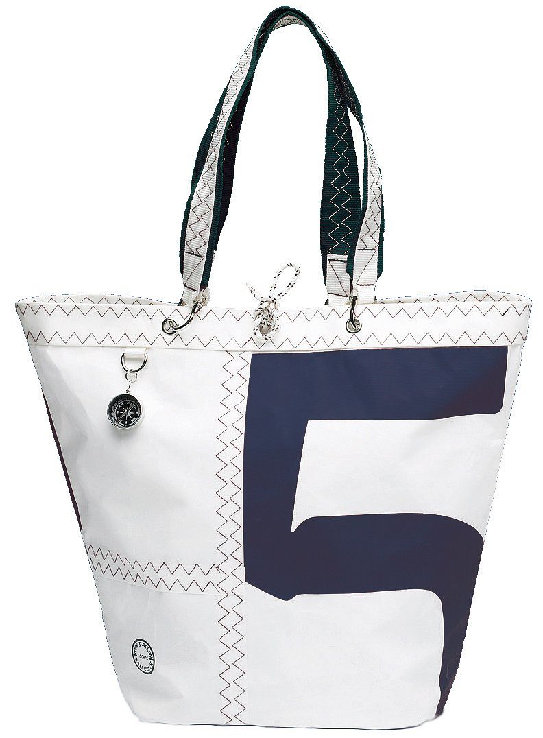 Weiß Marineblau Einkaufsshopper aus Bag Girl / Sea Marine Shopping Segeltuch, Einkaufstasche, Trend