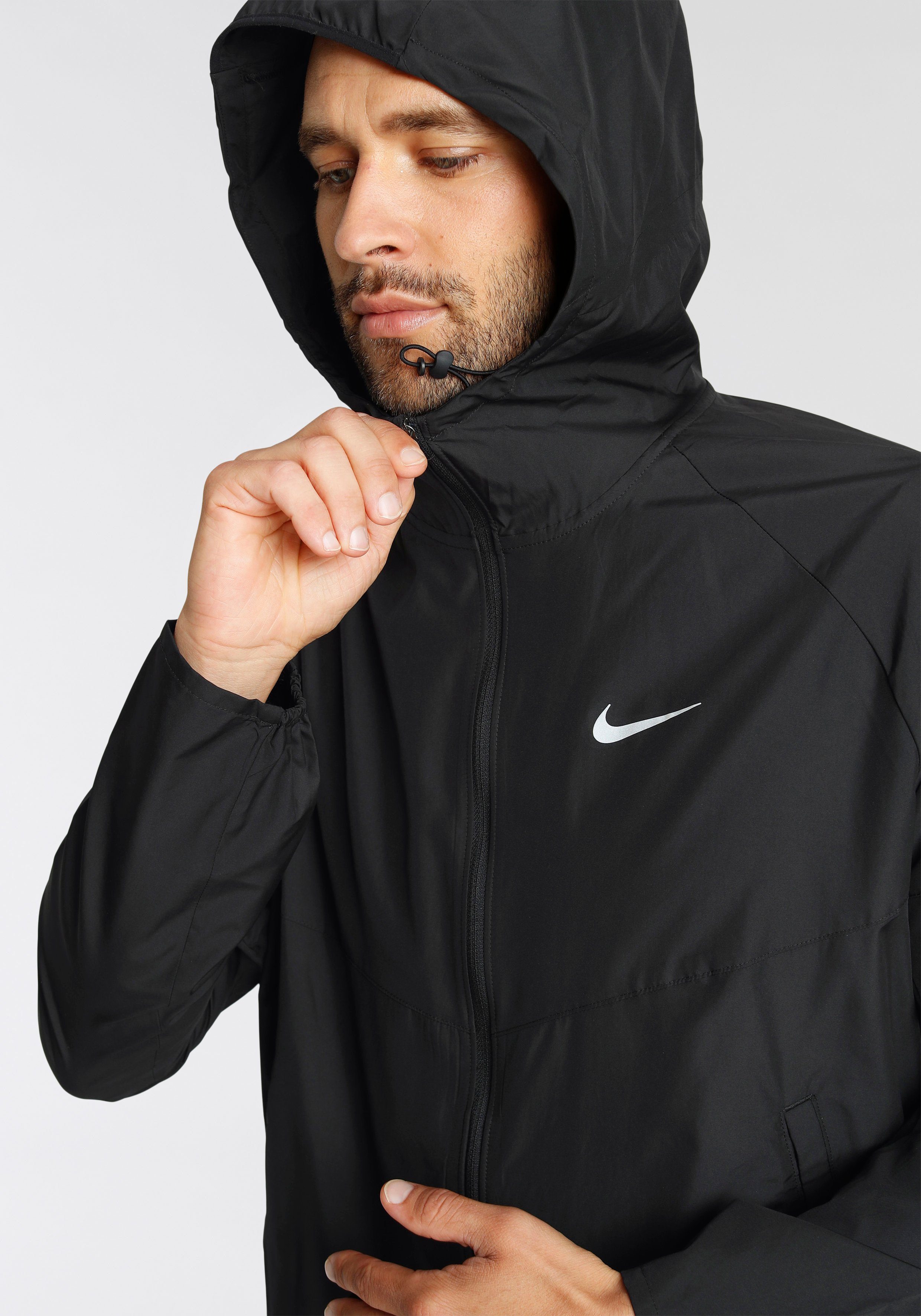 Nike Laufjacke Repel Men's Running schwarz Jacket Miler