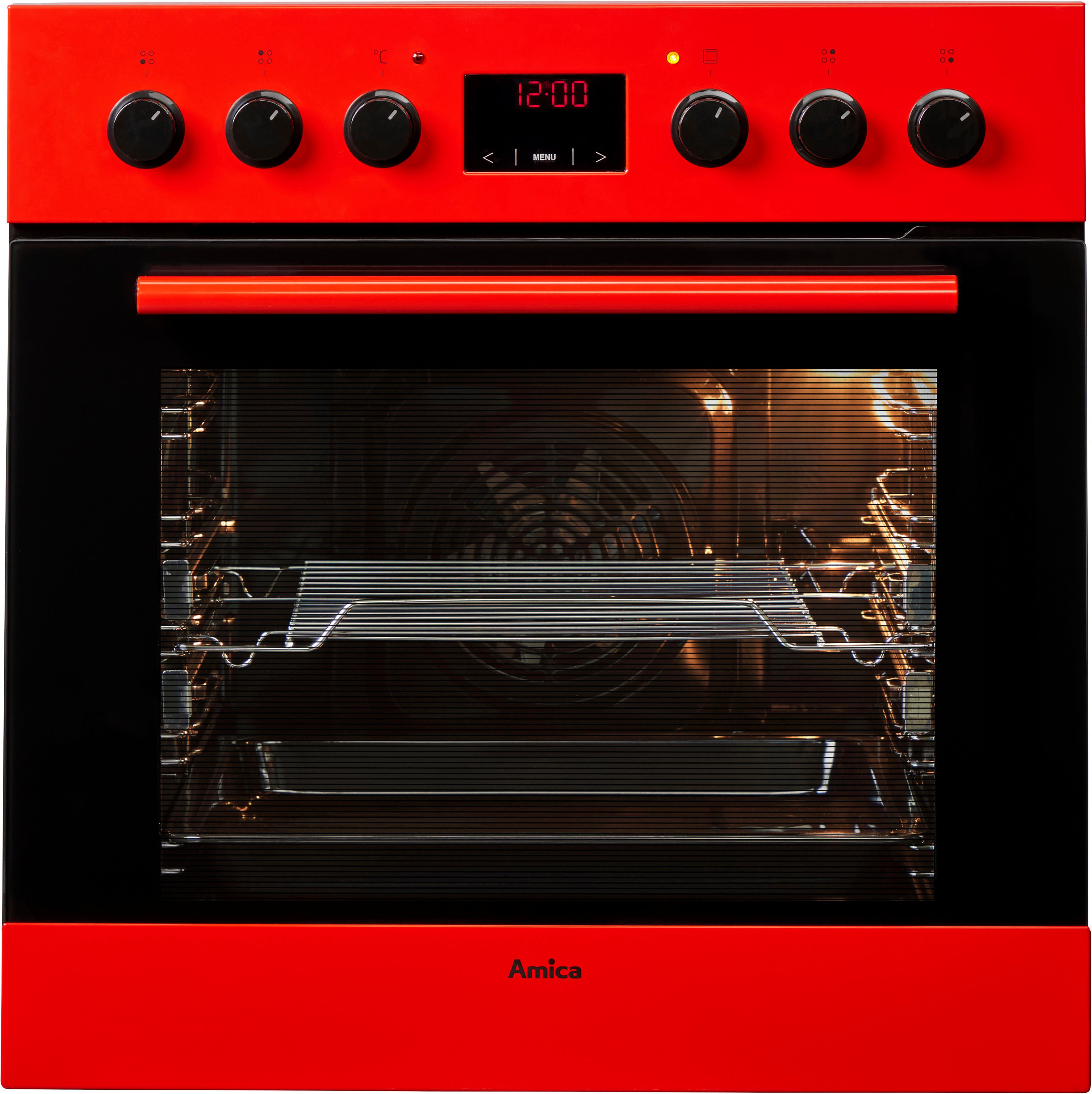 Amica Elektro-Herd-Set EHC 12920 R, mit Backauszug, Steam Clean, Komfortables Kochen und Backen mit leichtem und sicherem Handling – Bild 4 von 5