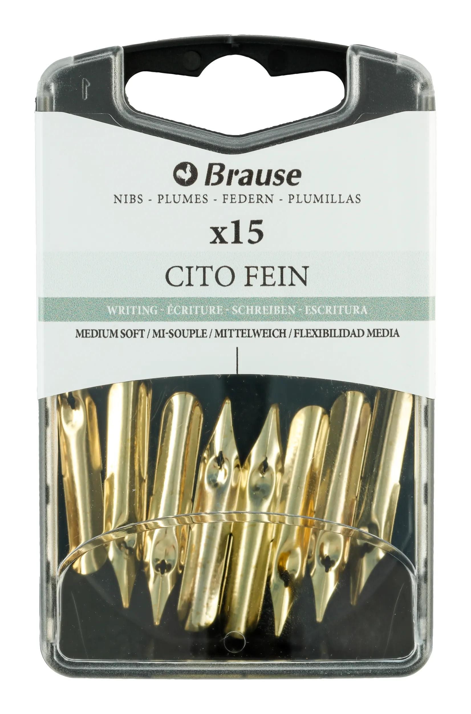 Brause Kalligraphie-Stift Schachtel mit 15 Federn Cito fein 150046B