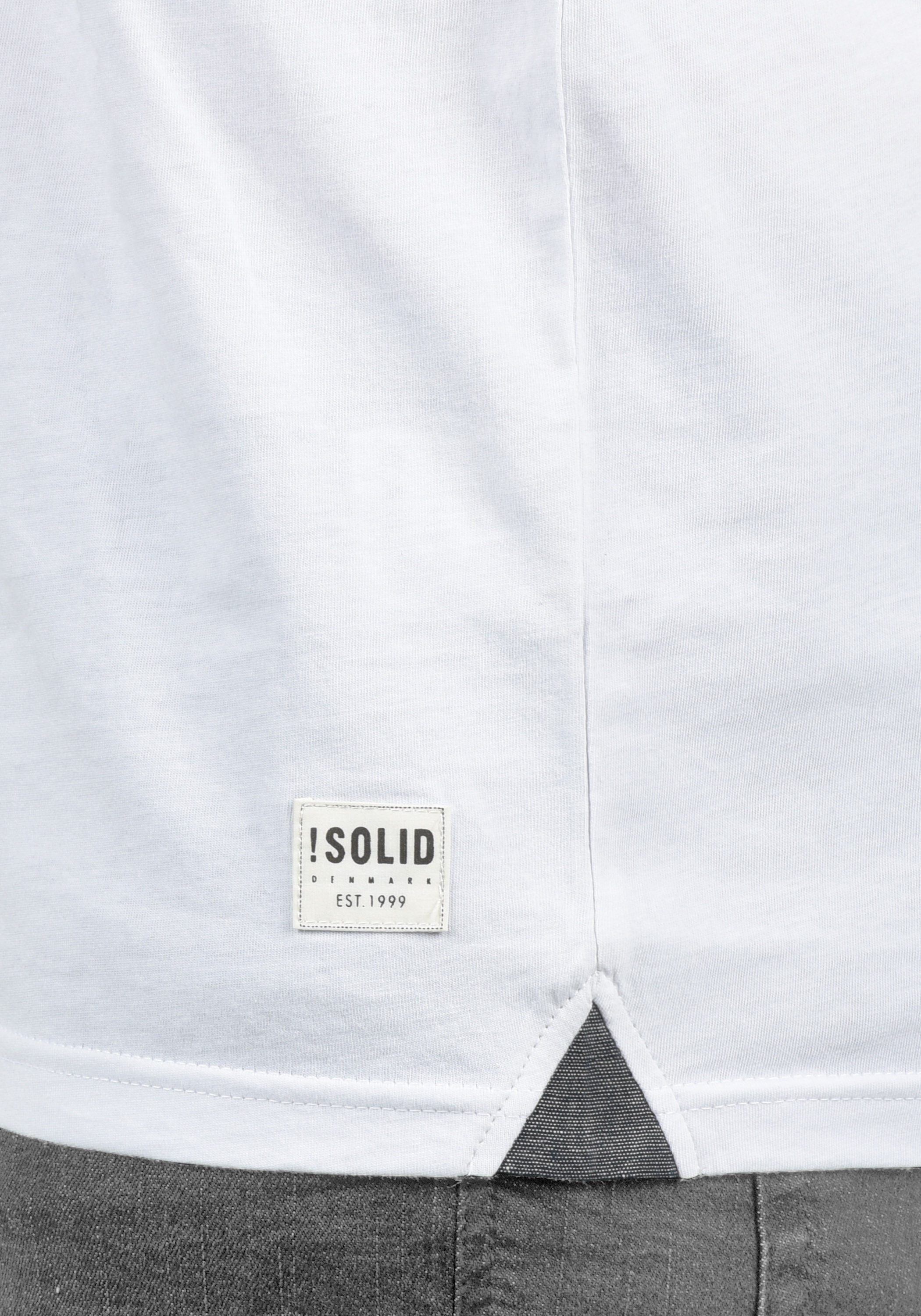 !Solid Rundhalsshirt SDMalte Kurzarmshirt mit Streifen und Brusttasche