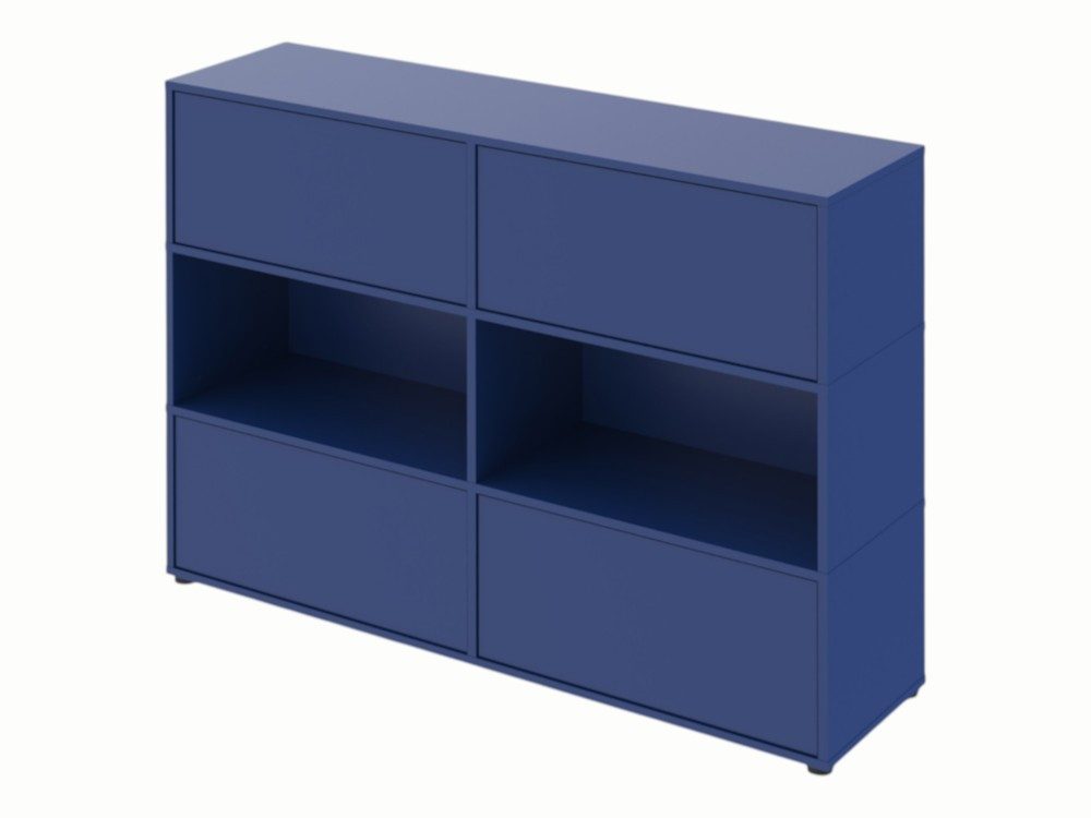 nuvii Highboard N01 Highboard, Breite 148 cm × Höhe 116 cm × Tiefe 41 cm, Made in Germany, grifflos, Push-to-open