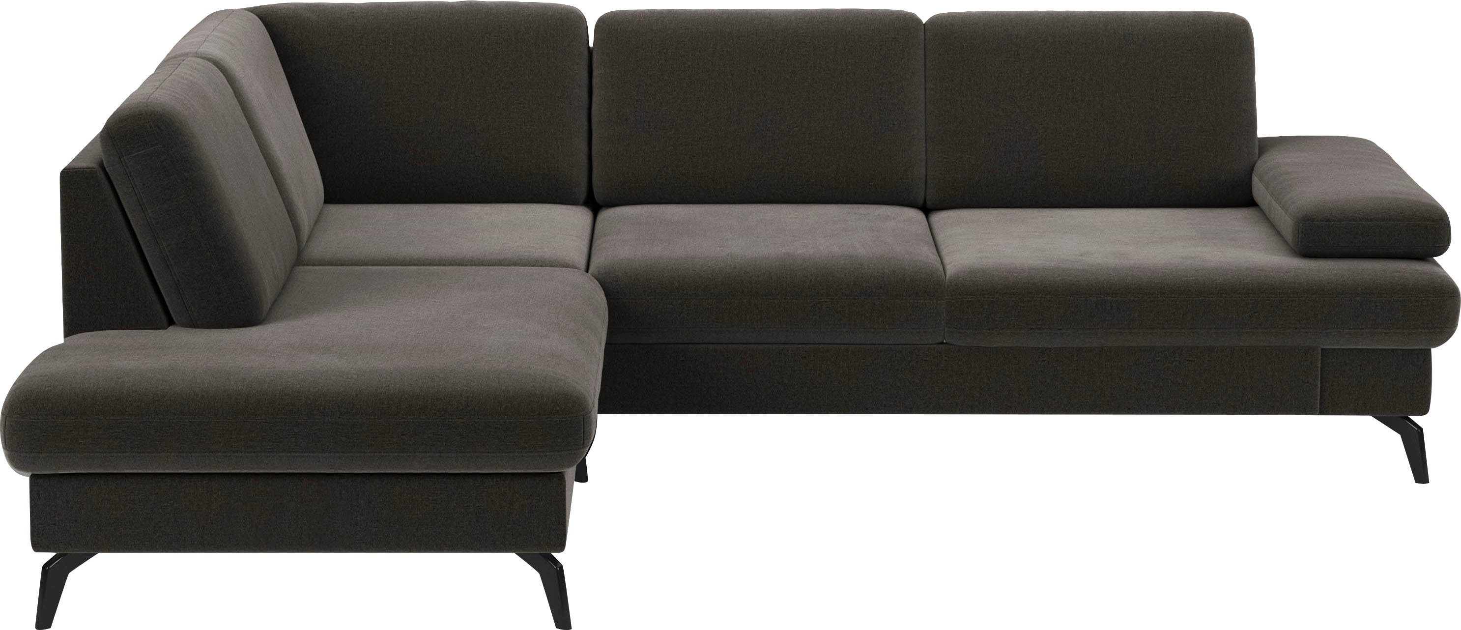 sit&more Ecksofa Morris L-Form, inkl. Sitztiefenverstellung, wahlweise mit Armteilverstellung, Bettfunktion & Bettkasten