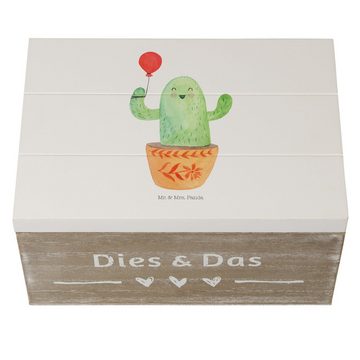 Mr. & Mrs. Panda Dekokiste Kaktus Luftballon - Weiß - Geschenk, Kakteensammlung, Geschenkbox, St (1 St)