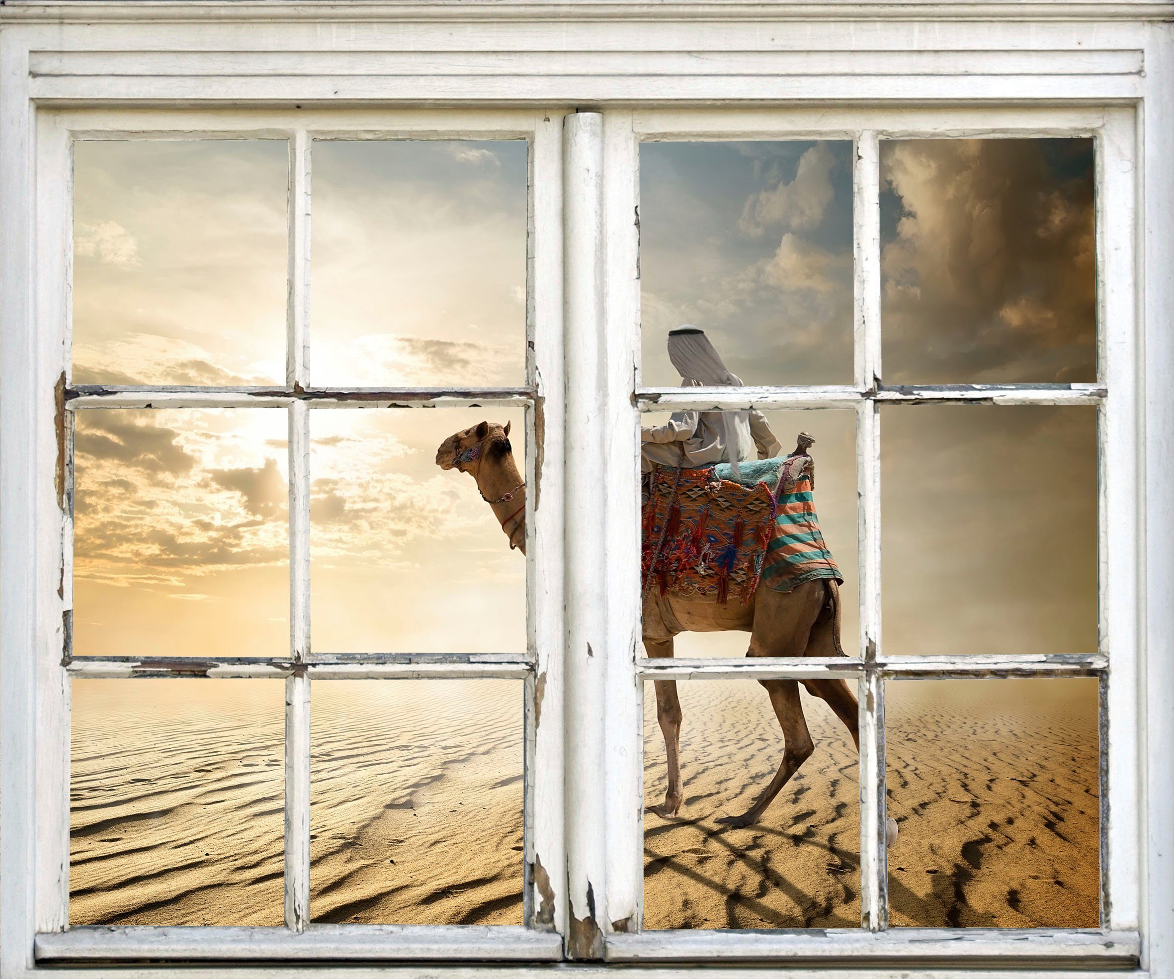 Wandsticker Wüste in queence Kamel