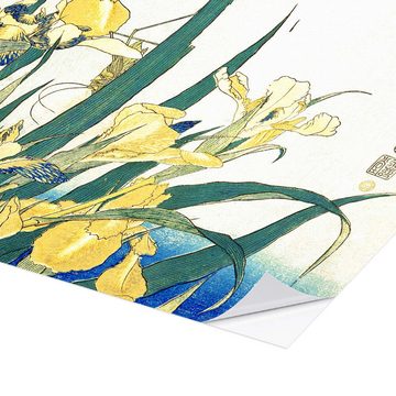 Posterlounge Wandfolie Katsushika Hokusai, Iris, Arztpraxis Malerei