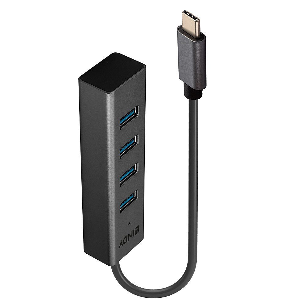 Lindy USB-Verteiler LINDY 43325 USB-Hub 4 Port USB-A USB 3.2 Gen1 5 GBit/s mit USB-C® Stec