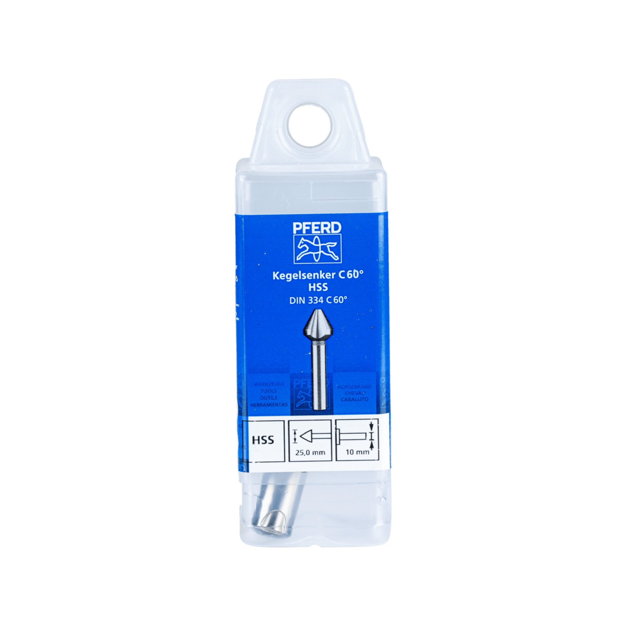 Pferd Kegelsenker PFERD TOOLS HSS Kegel-und Entgratsenker 60° Ø 25 mm Schaft-Ø 10mm DIN
