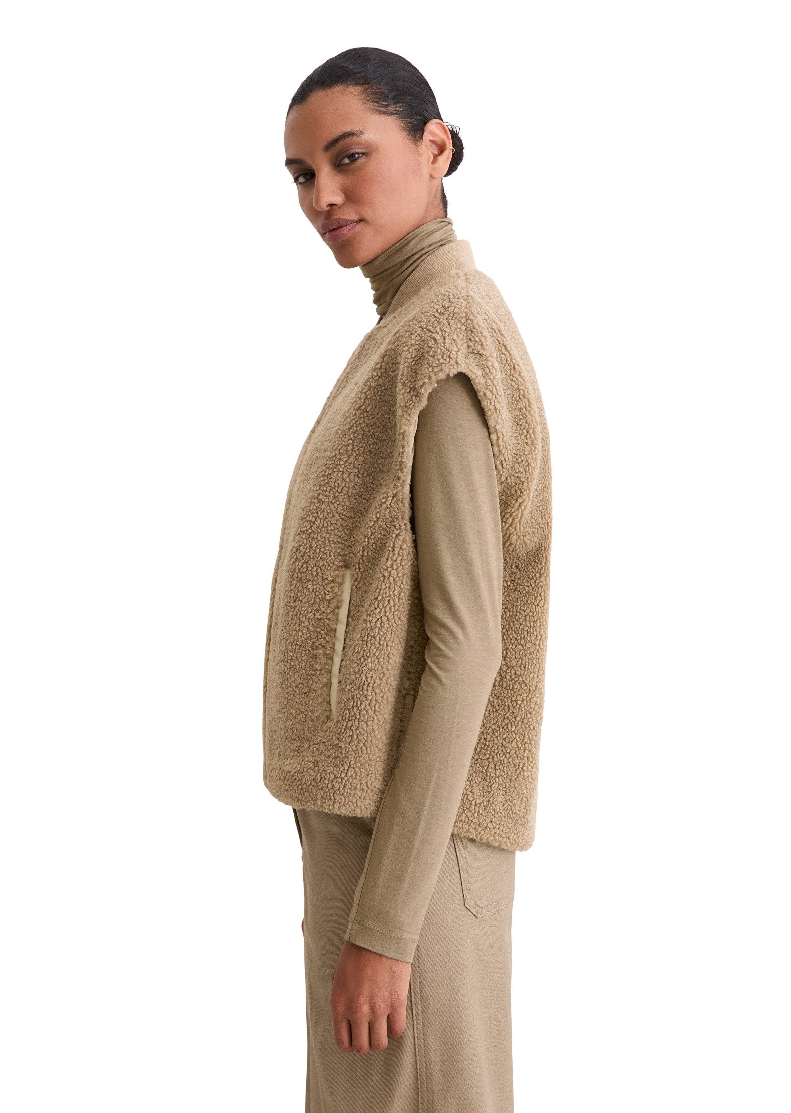 Marc O'Polo Steppweste aus weichem Curly-Plüsch günstig online kaufen