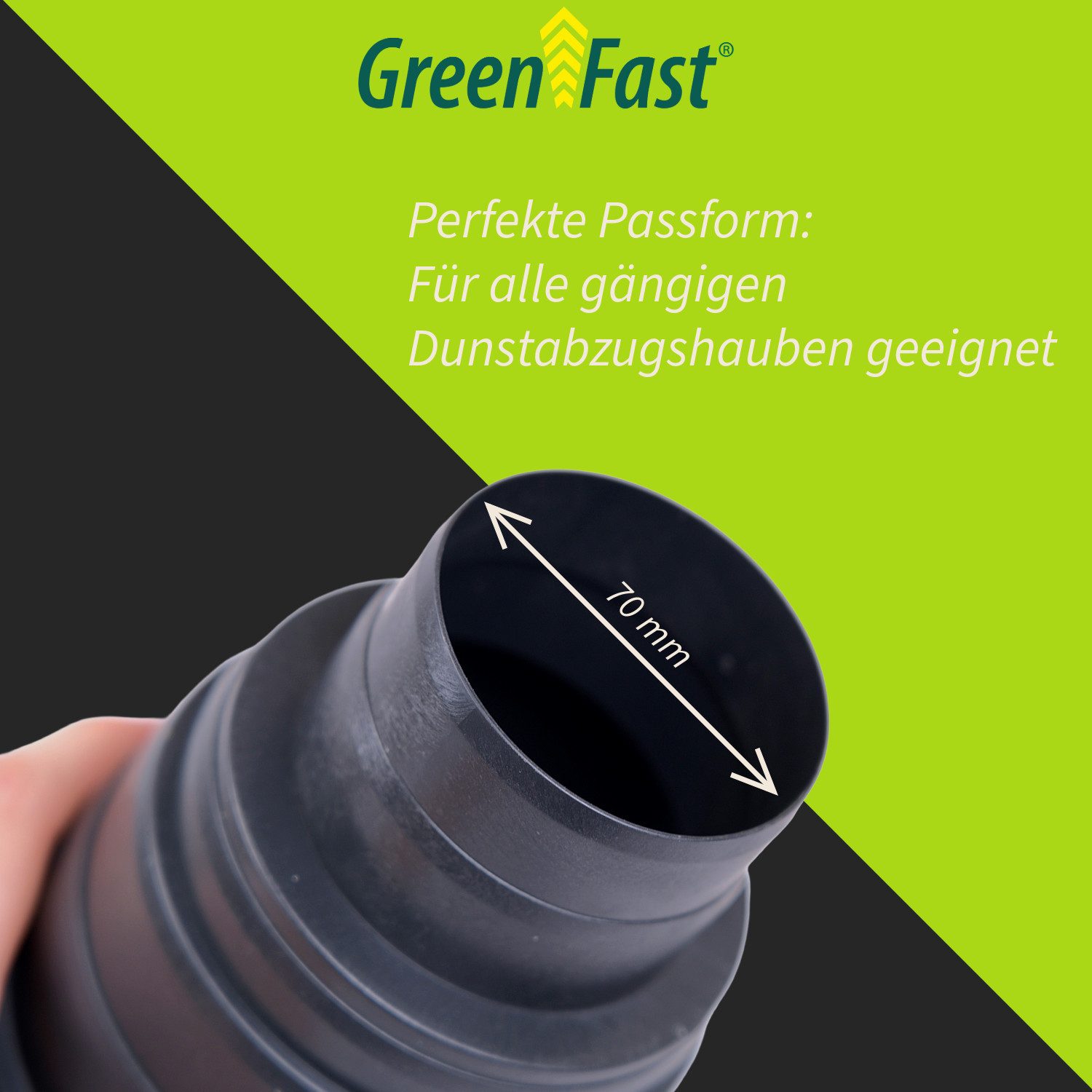 Green-Fast Ofenrohr Green-Fast Dunstrohranschluss 50cm DIN 112