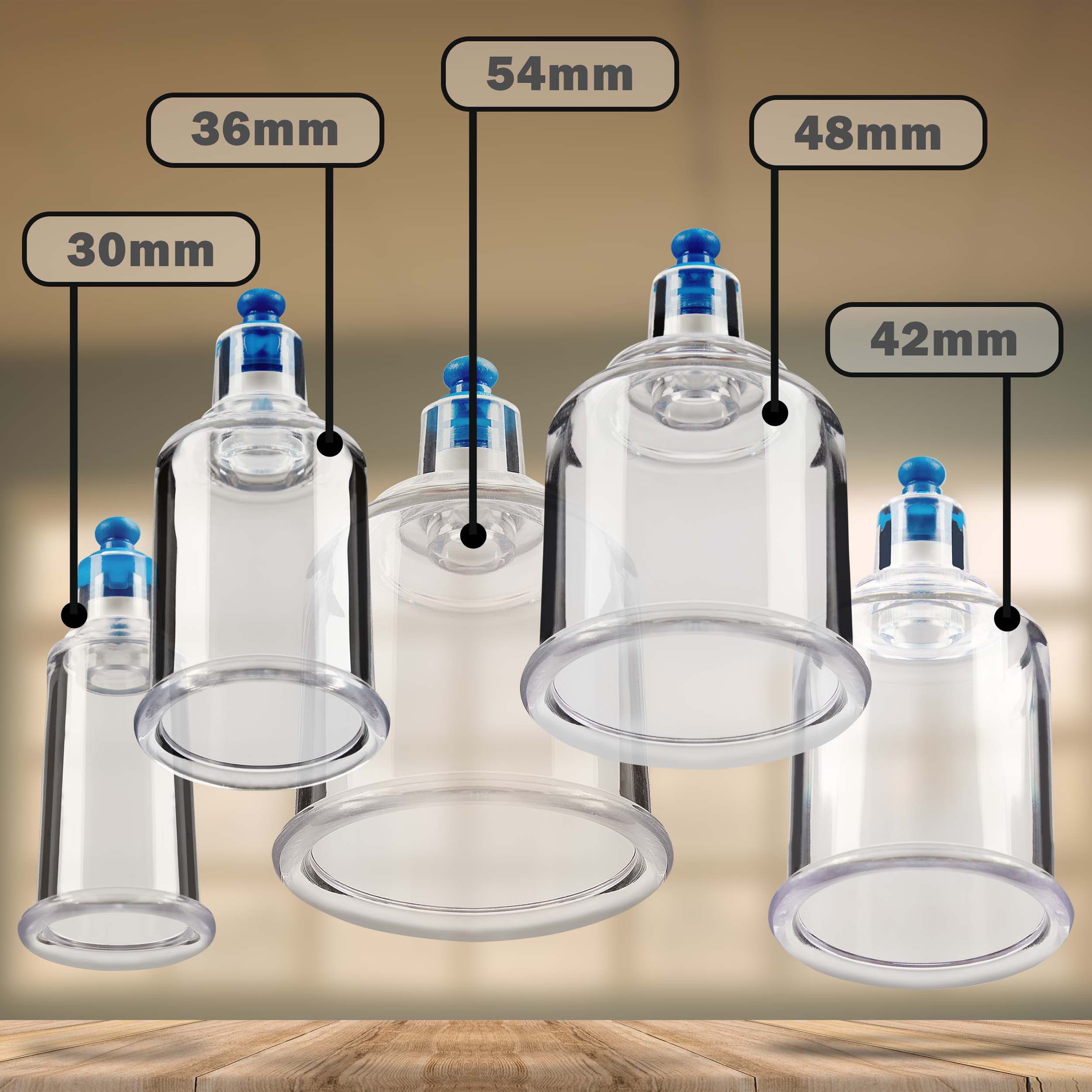 pulox Vakuum-Massager Pulox - Schröpfglas aus Kunststoff