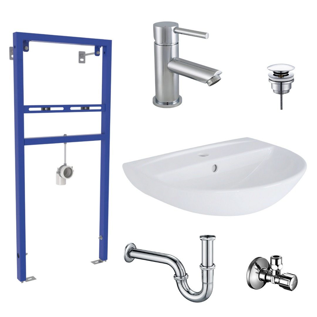 Belvit Waschbecken BV-WB8201-SET (komplett_set, 1-St), Belvit Waschbecken K günstig online kaufen