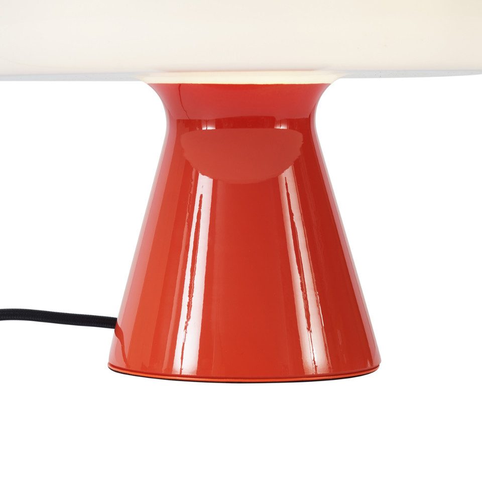 Qazqa Tischleuchte Knop, ohne Leuchtmittel, Warmweiß, QAZQA Tisch­leuchte, e14, Rot, Glas, Retro