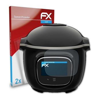 atFoliX Schutzfolie Displayschutz für Krups Cook4Me Touch Wifi CZ9128, (2 Folien), Ultraklar und hartbeschichtet