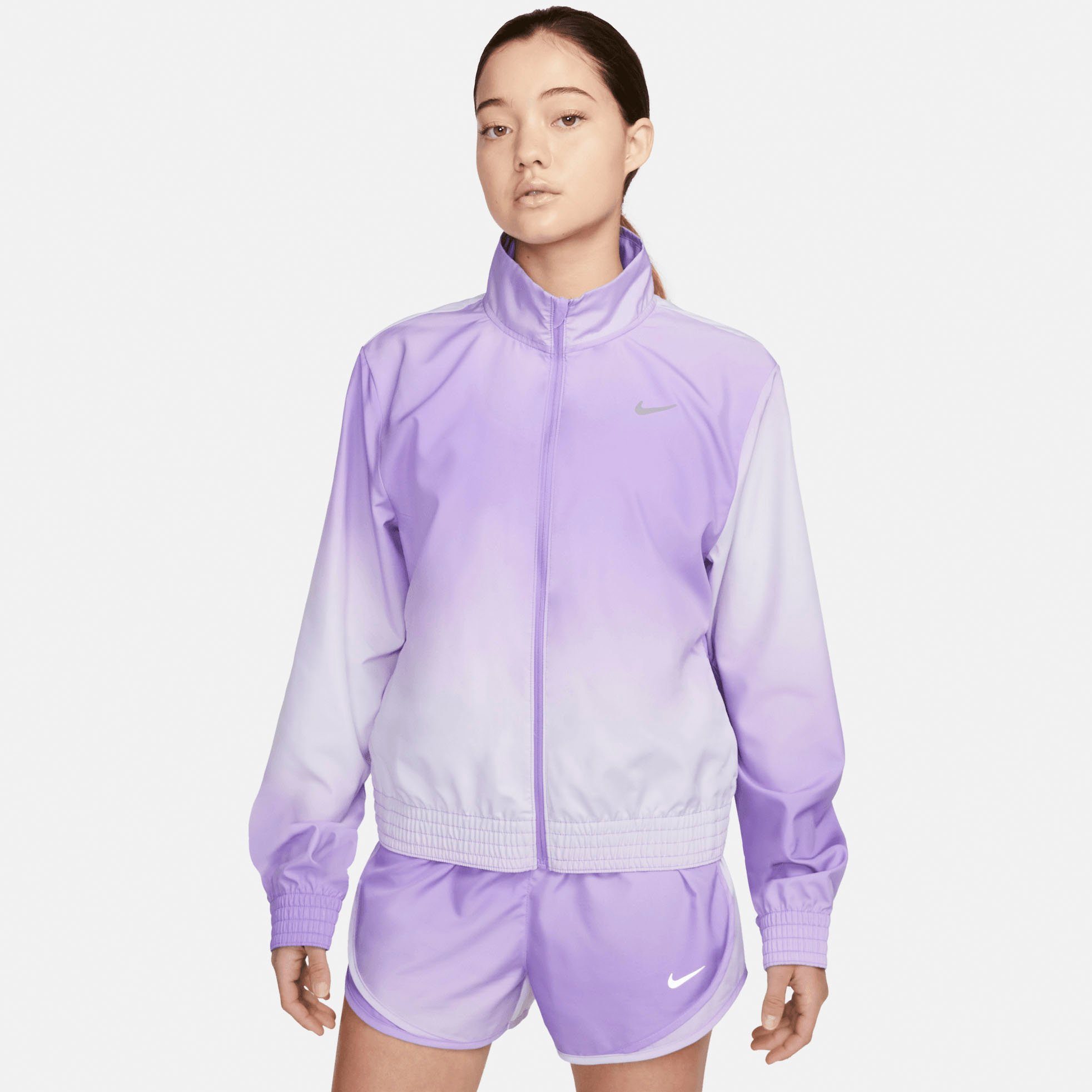 Nike Laufjacke Dri-FIT Women's Run Running Printed Jacket lila Swoosh