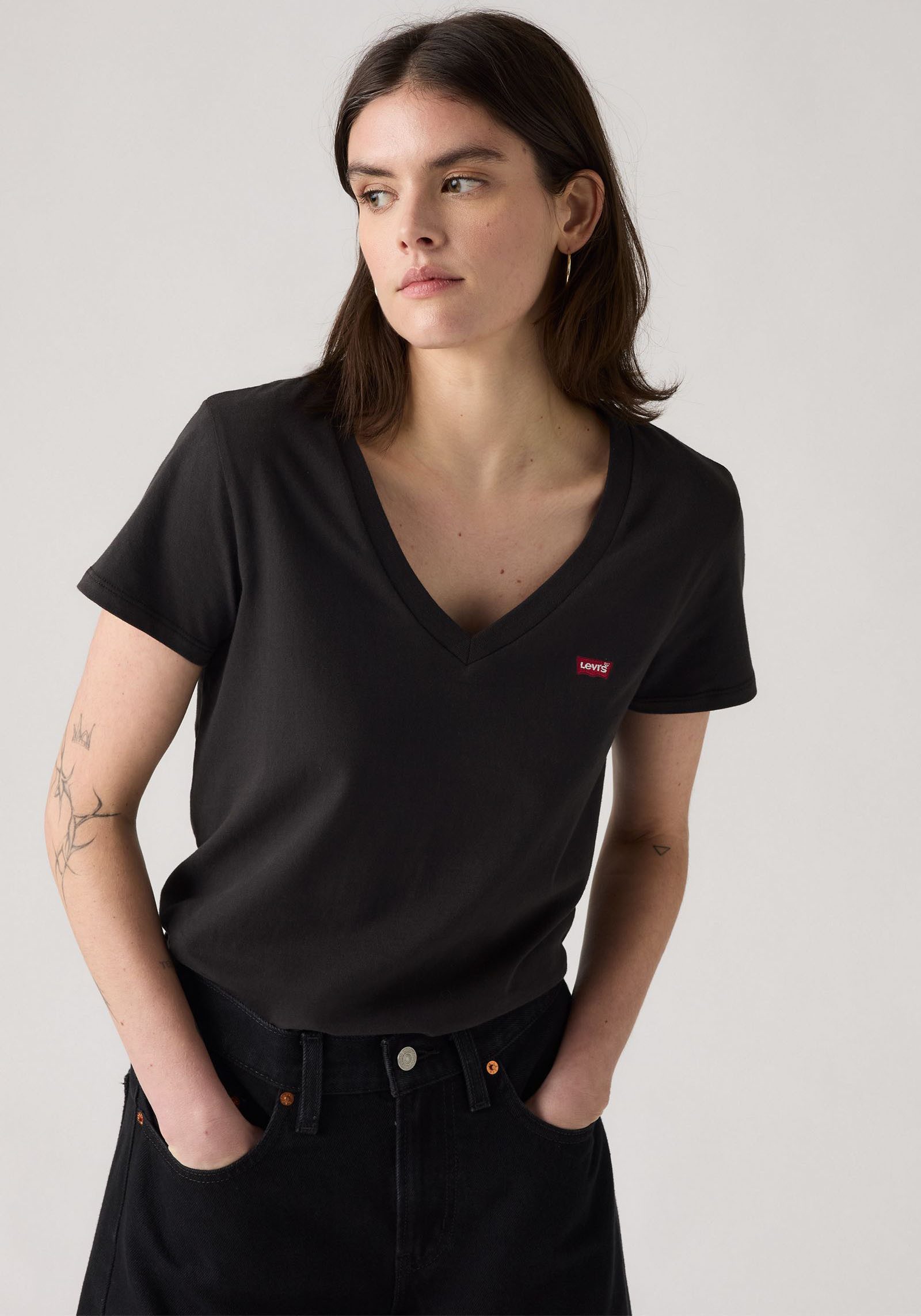 Levi's® T-Shirt VNECK TEE 2 PACK (Packung, 2-tlg)