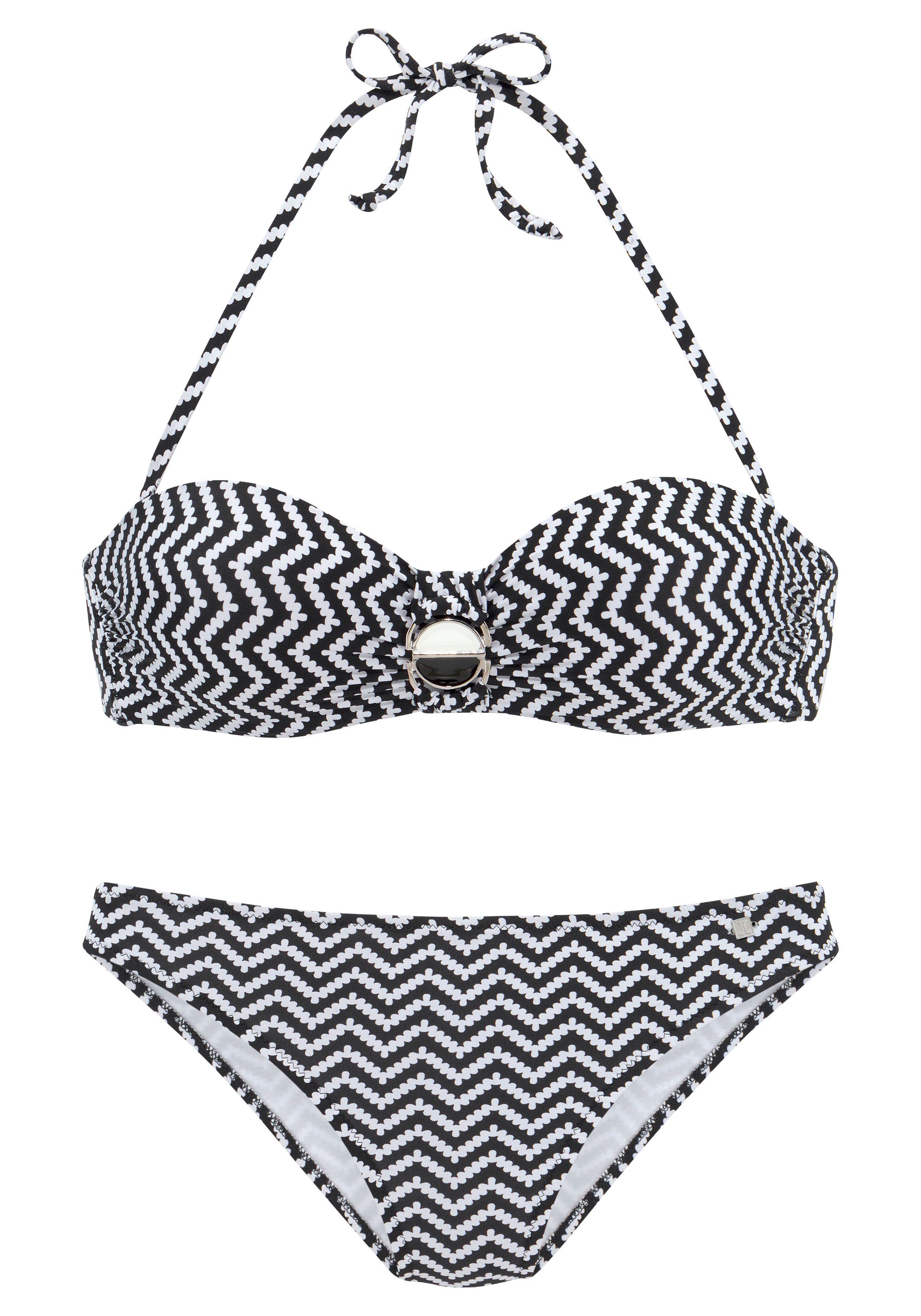 JETTE Bügel-Bandeau-Bikini mit Zier-Accessoires günstig online kaufen