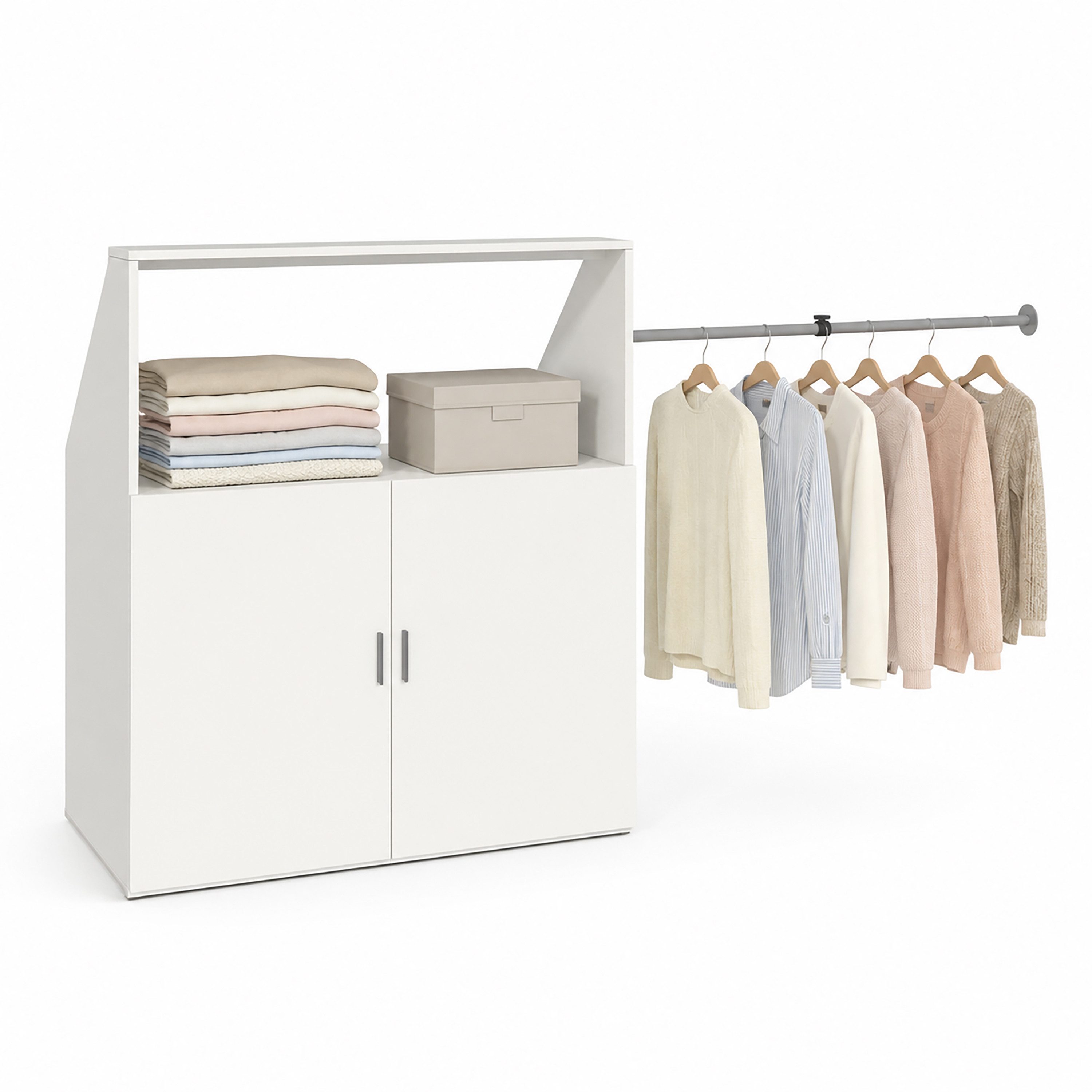 VCM Kleiderschrank Kleiderregal Dacho M B. 90 x H. 100 x T. 50 cm