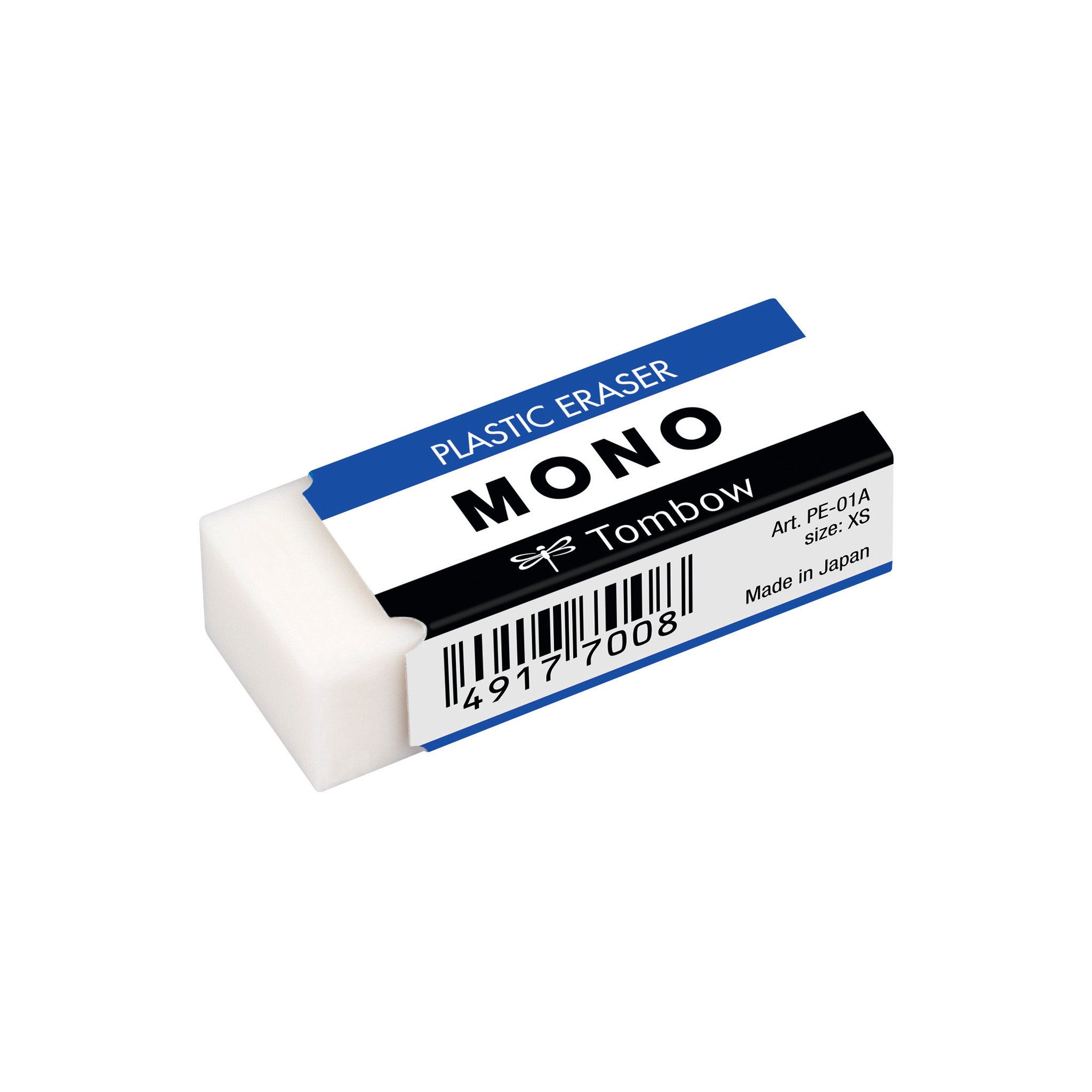 TOMBOW Radiergummi MONO plastic eraser, der Klassiker seit 1969 in der Größe XS, beste Radierergebnisse