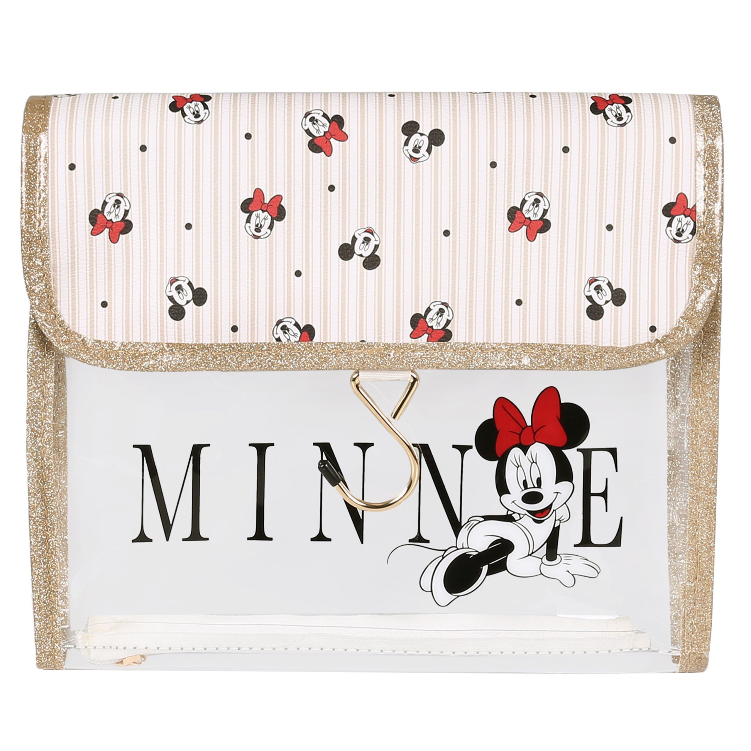 Disney Minnie Mouse Kosmetiktasche Disney Minnie Mouse faltbare transparente Reisetasche, Hänge-Organizer