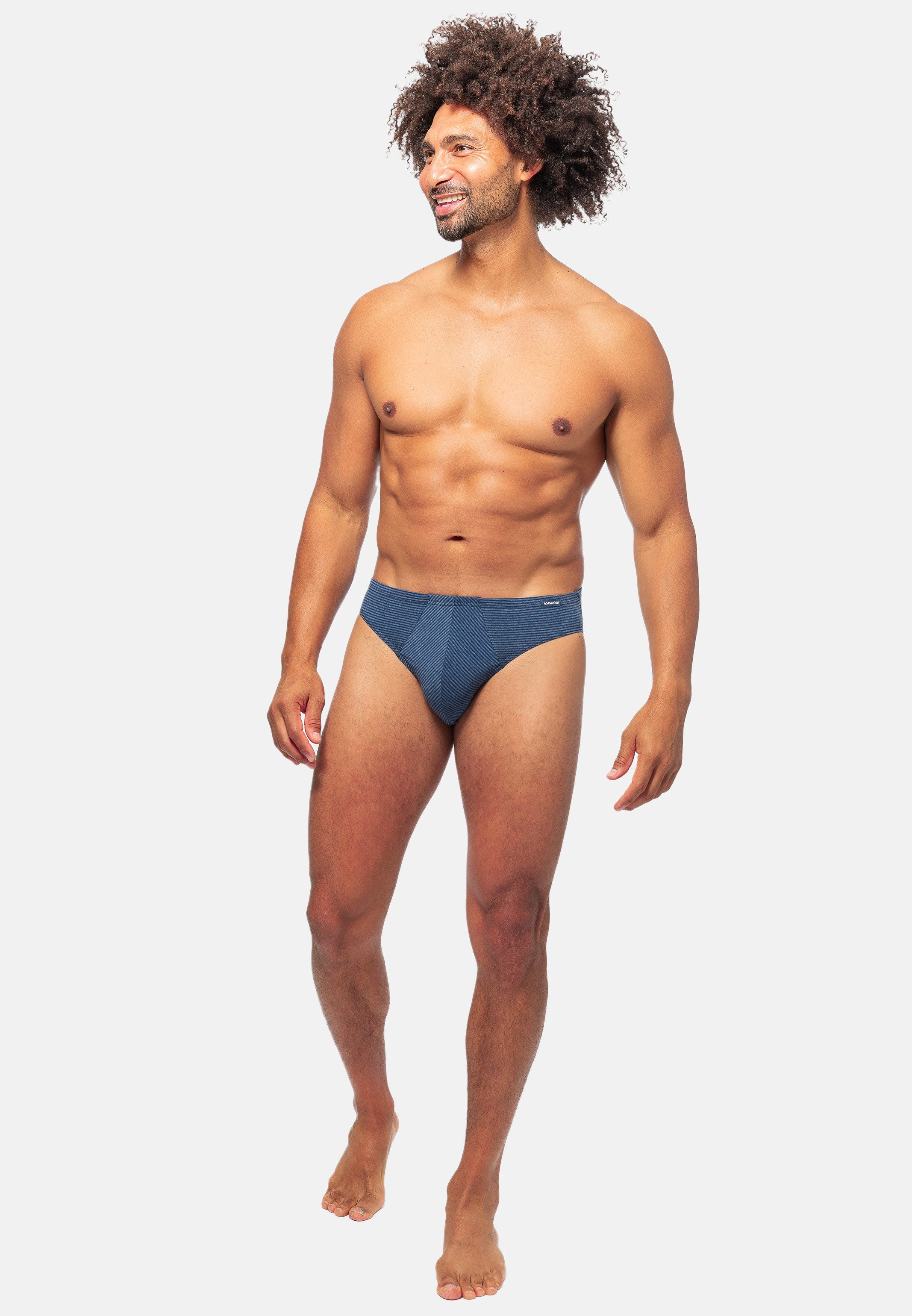 Ammann Slip 3er Pack Jeans Single (Spar-Set, 3-St) Slip / Unterhose - Baumwolle - ohne Eingriff - Klassischer Schnitt