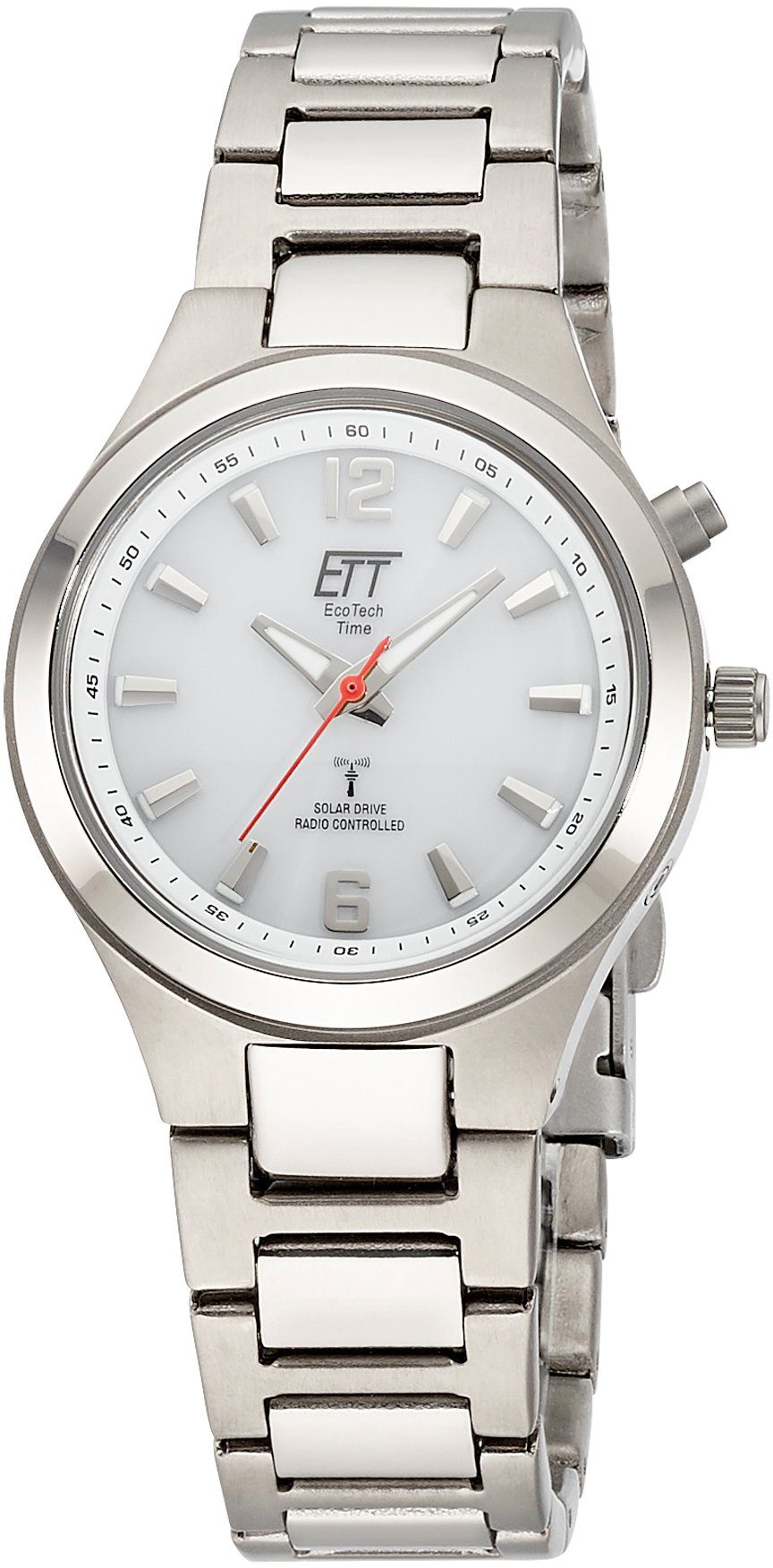 ETT Funkuhr Everest, ELT-11469-11M, Solar, Titangehäuse, grau  titanbeschichtet, Ø ca. 34 mm