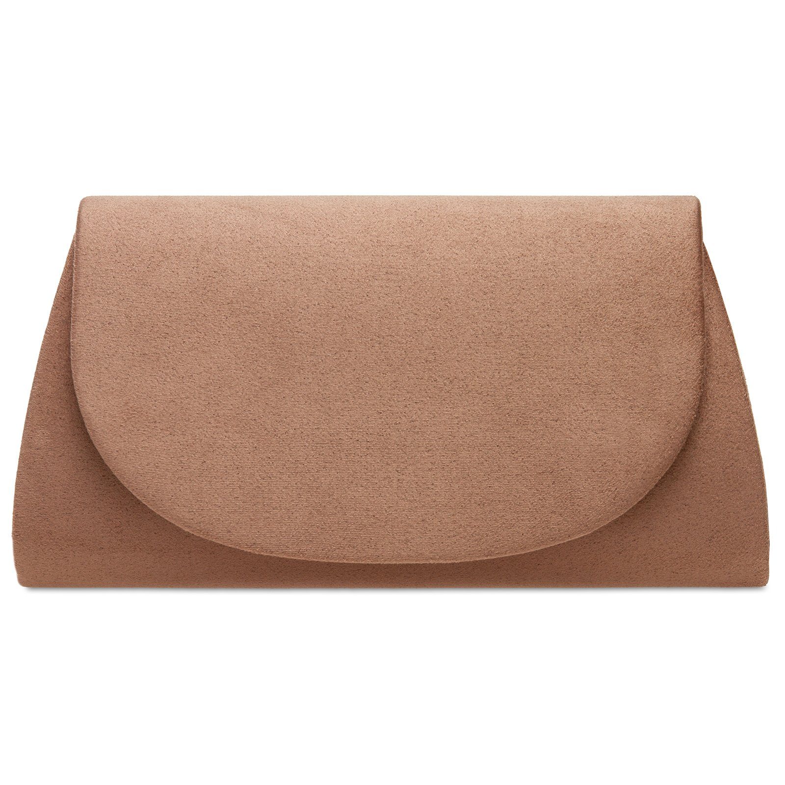 Caspar Clutch TA525 Damen elegante Textil Velours Abendtasche