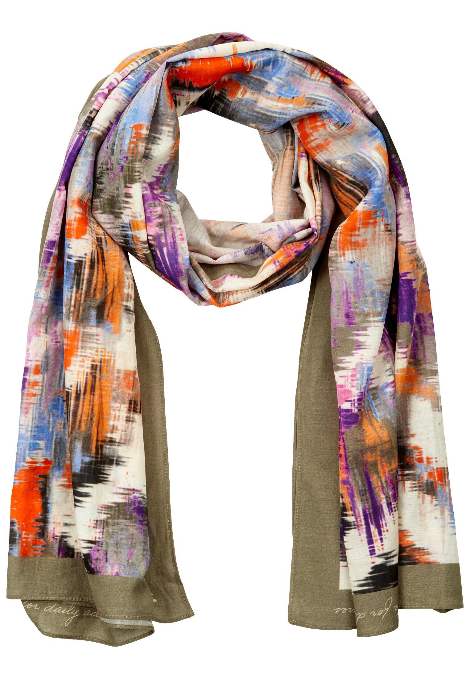 Modeschal mit Allover Print