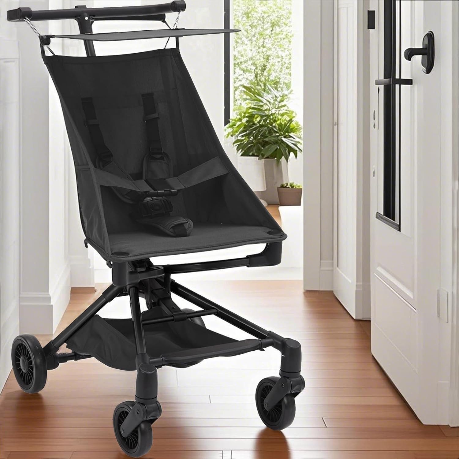 GarveeMore Dreirad Klappbar, Kinderbuggy Mit Liegeposition, Aufbewahrungskorb