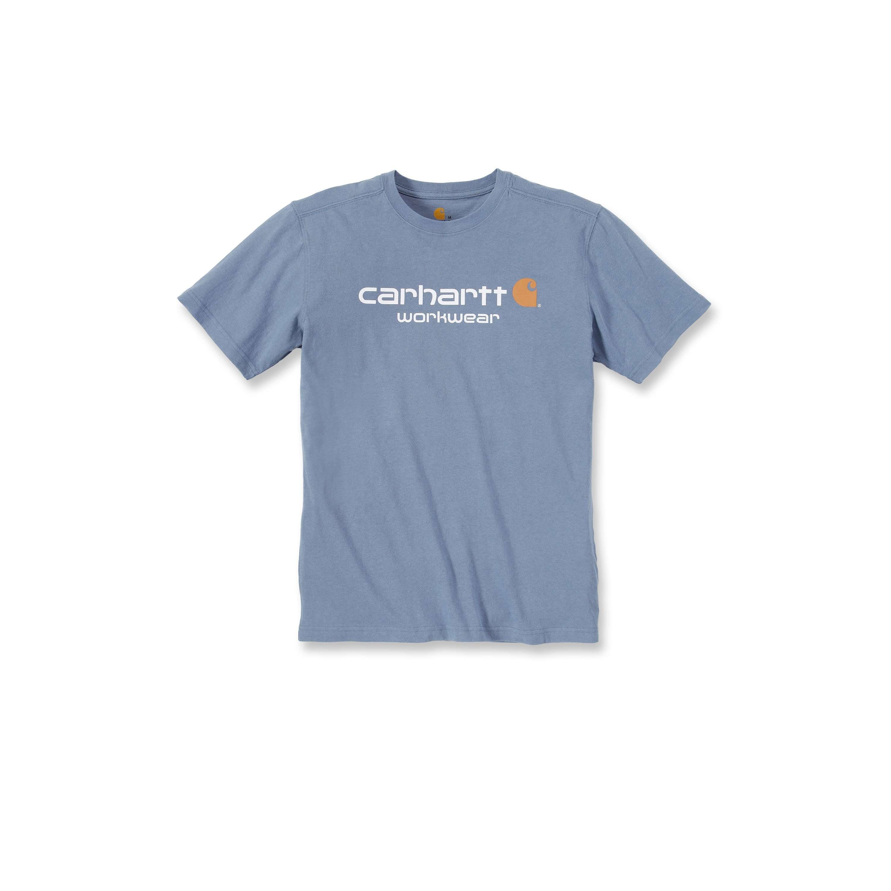 T-SHIRT CORE (1-tlg) S/S Carhartt stone LOGO T-Shirt flint