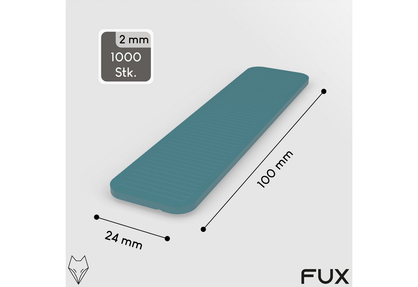 Thumbnail - FUX Unterlegplatte Kunststoff Abstandshalter 100x24 1-6mm Made in Germany Distanzklötze, 1-6mm, 1mm, 2mm, 3mm, 4mm, 5mm,...