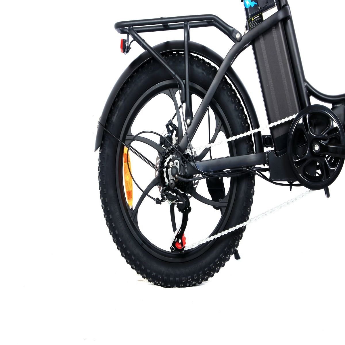 E-Bike Erwachsene Getriebe,für 20"Elektrofahrrad,7 Schwarz Geschwindigkeiten Jormftte