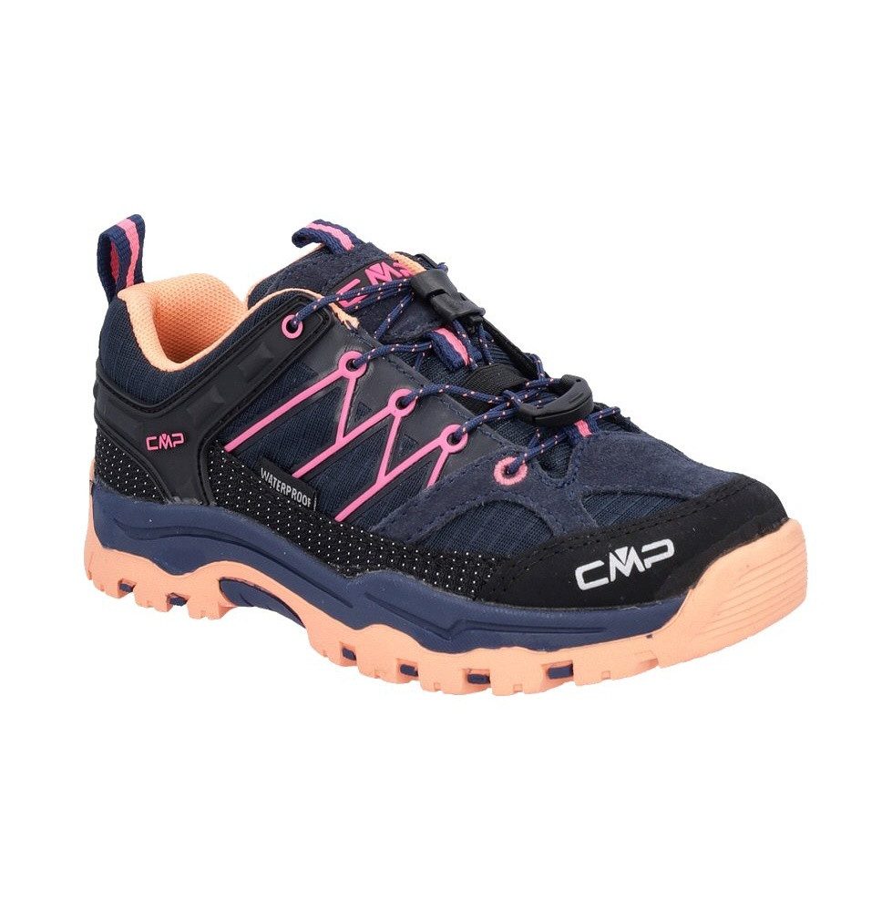 CMP Rigel Low WP (Trekking, wasserdicht) dunkelblau/pfirsischrot Kinder Wanderschuh