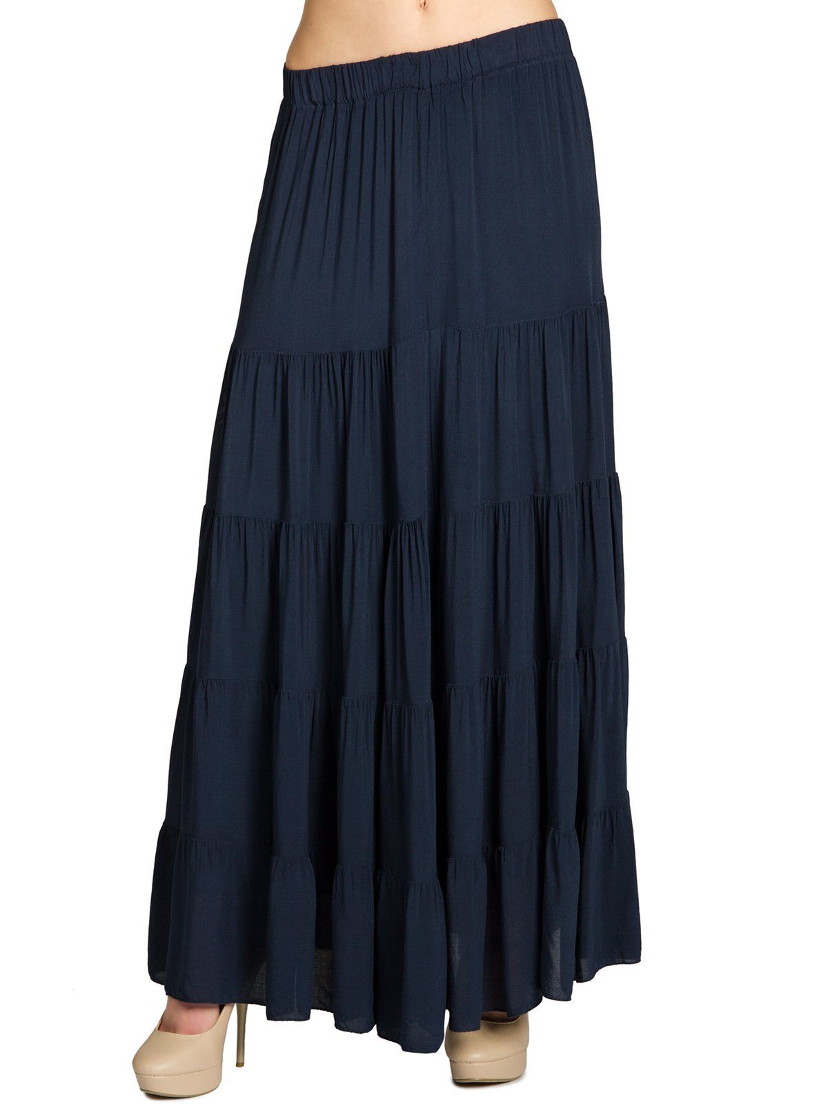 Caspar Faltenrock RO020 langer eleganter Damen günstig online kaufen