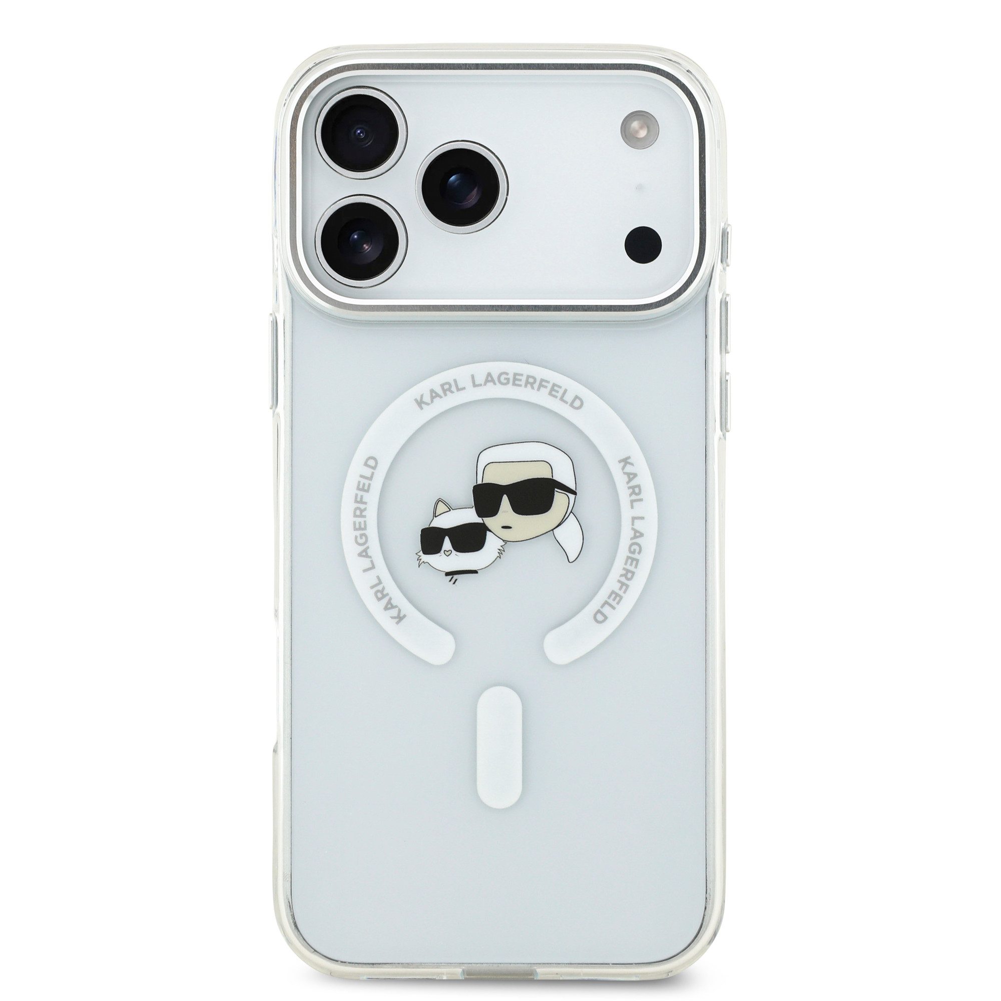 KARL LAGERFELD Handyhülle iPhone 18 Pro Max Heads Metallrahmen MagSafe Logo 6,9 Zoll, Kantenschutz – Bild 3 von 5