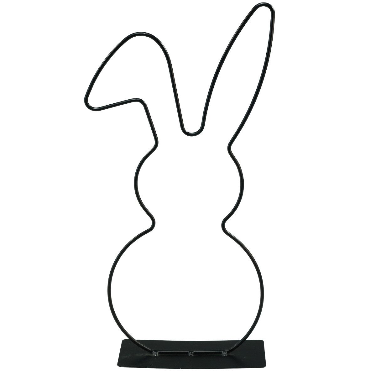 Viana Osterhase Deko Hase Schwarz Metall Aufsteller Osterdeko 30cm 4er Set, günstig online kaufen