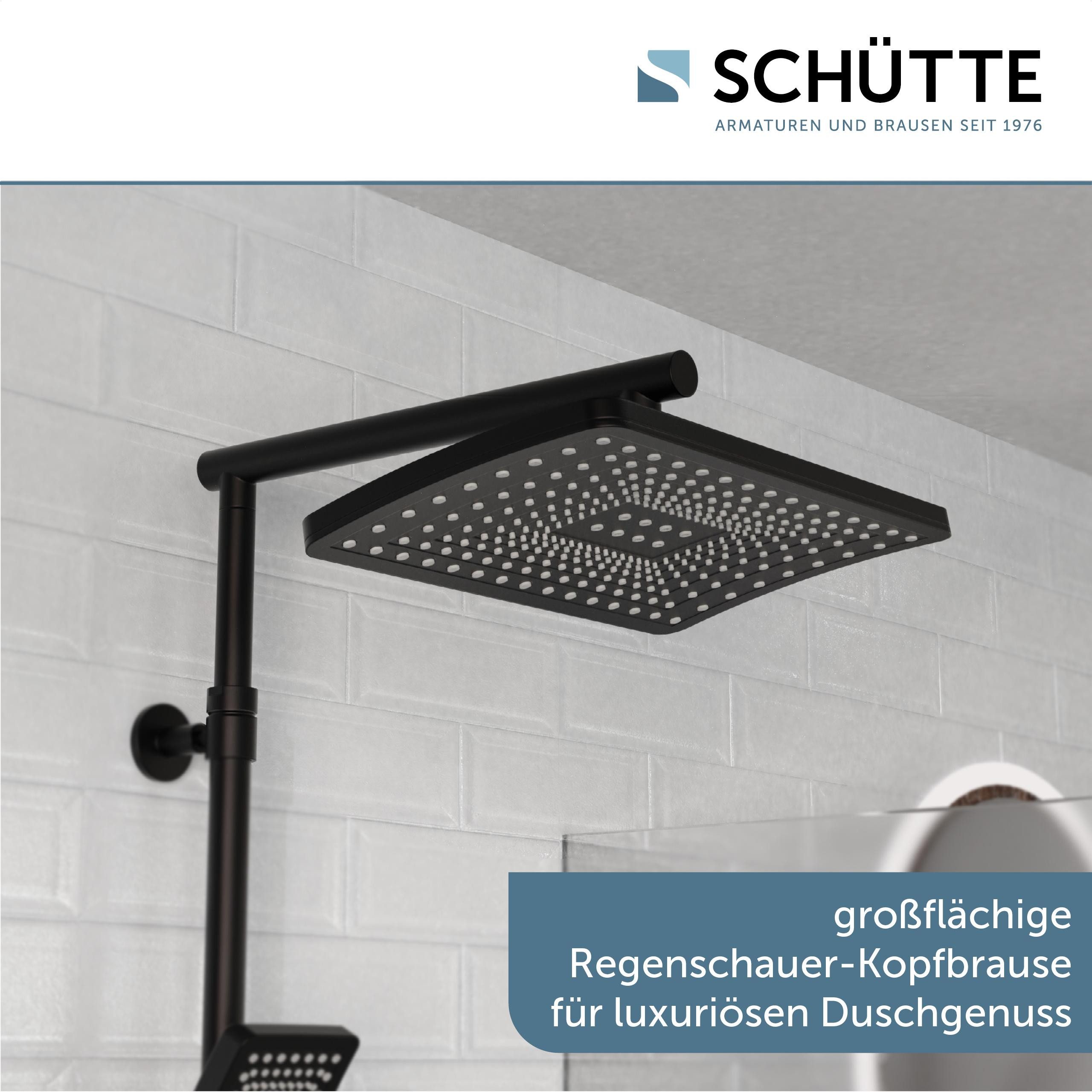 Schütte Duschbrause TRENTO, (Set), mit Thermostatarmatur, 3-fach verstellbar, Antikalk-Noppen