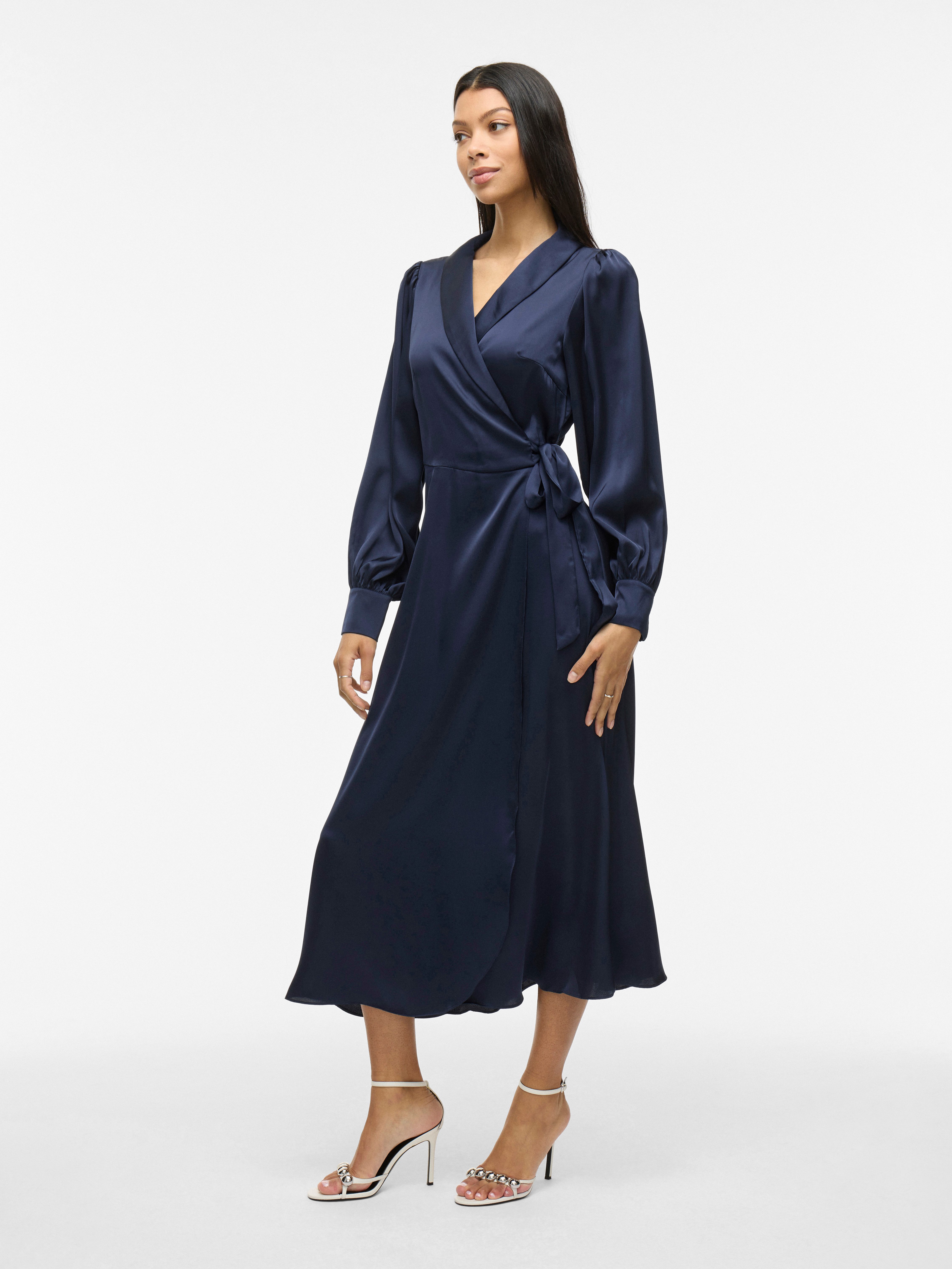 Vila Maxikleid VIENNA RAVENNA ANKLE WRAP DRESS-NOOS/OC Kunstfaser, regular fit – Bild 5 von 5
