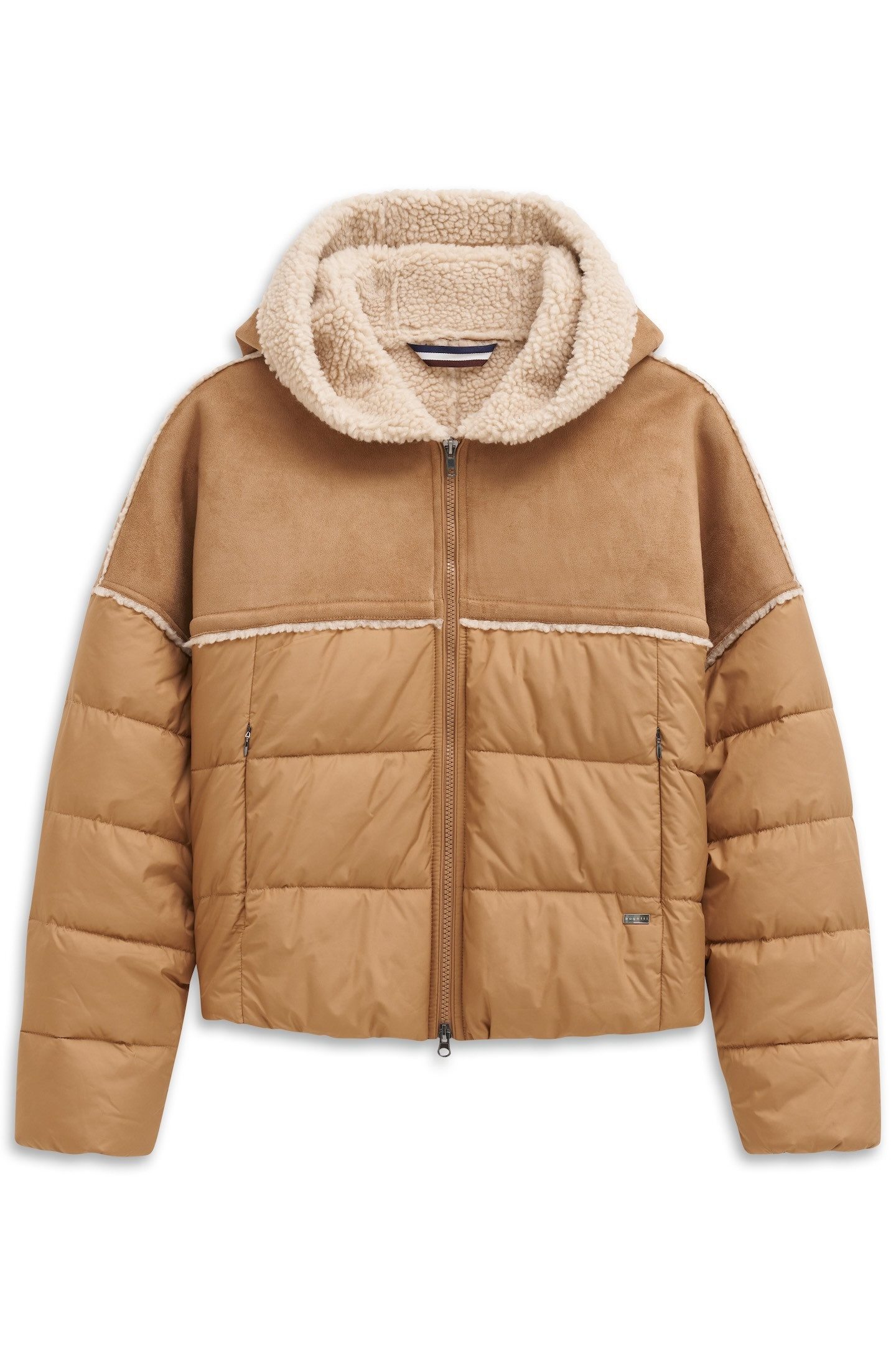 bugatti Kurzjacke Regular Fit mit Kapuze und Kunstfell