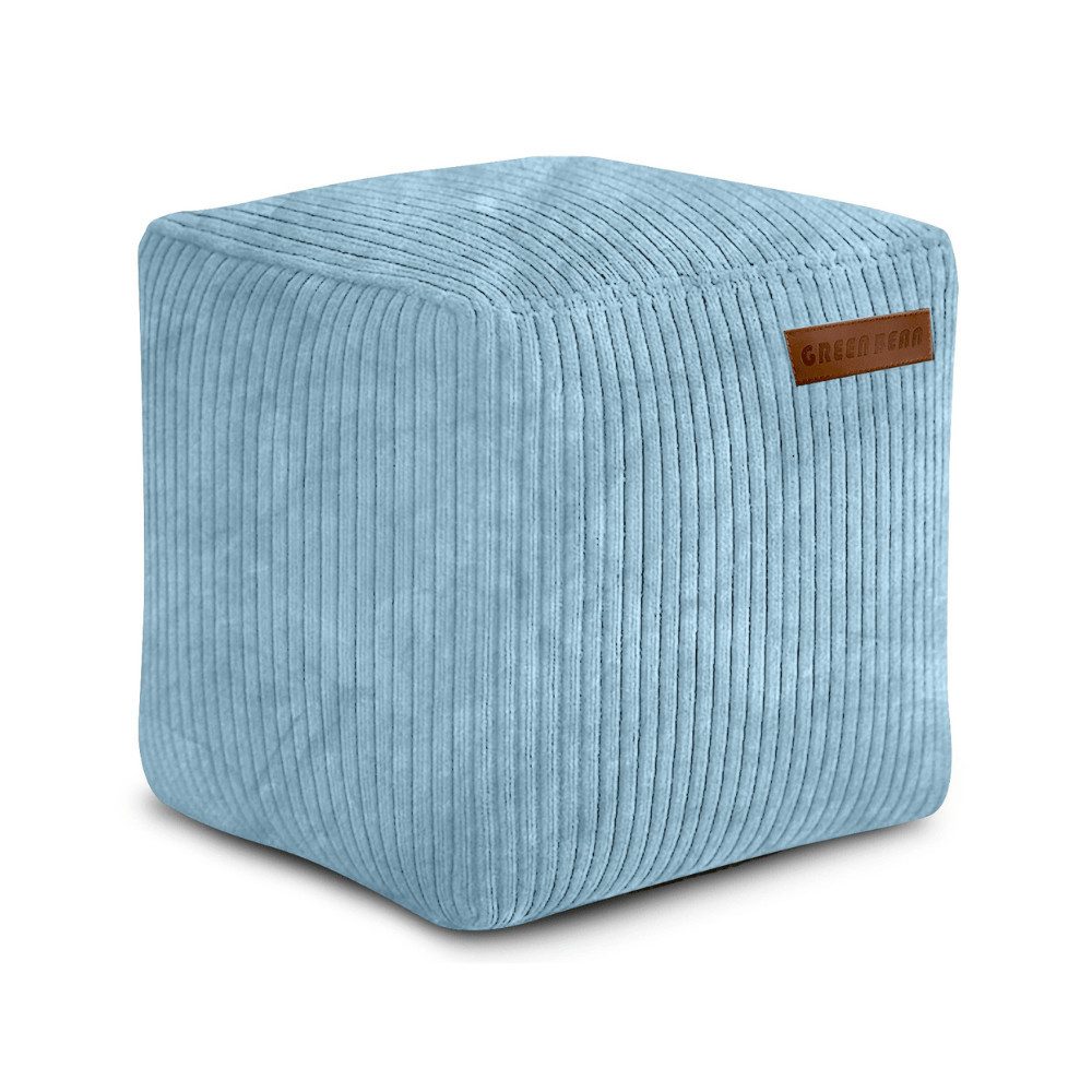 Green Bean Pouf Cube Cord (Indoor Sitzhocker Sitzkissen Fußhocker Relax-Sessel, Made in Germany), die ideale Ergänzung zum Sitzsack