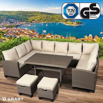 BRAST Gartenlounge-Set Family, bis zu 11 Personen viele Farben, inkl. extra Dicke Kissen, TÜV geprüft Outdoor Loungemöbel