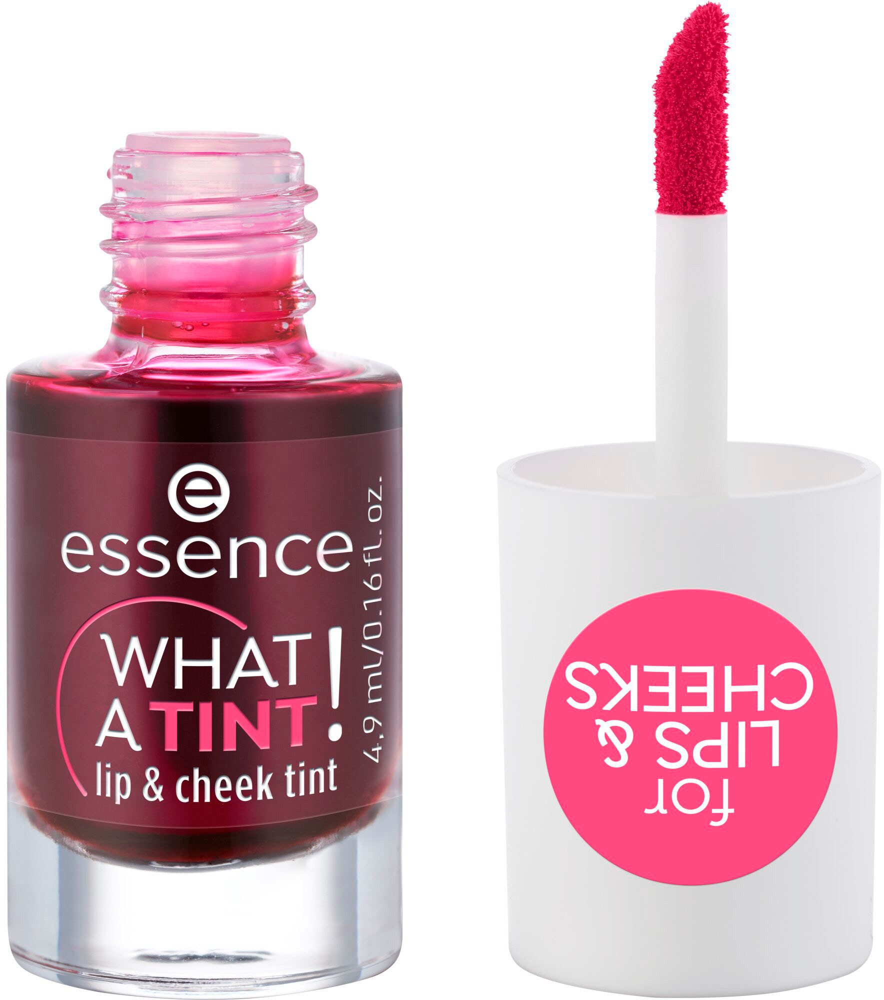 Essence Rouge WHAT A TINT! lip & cheek tint, mit wasserartiger Textur