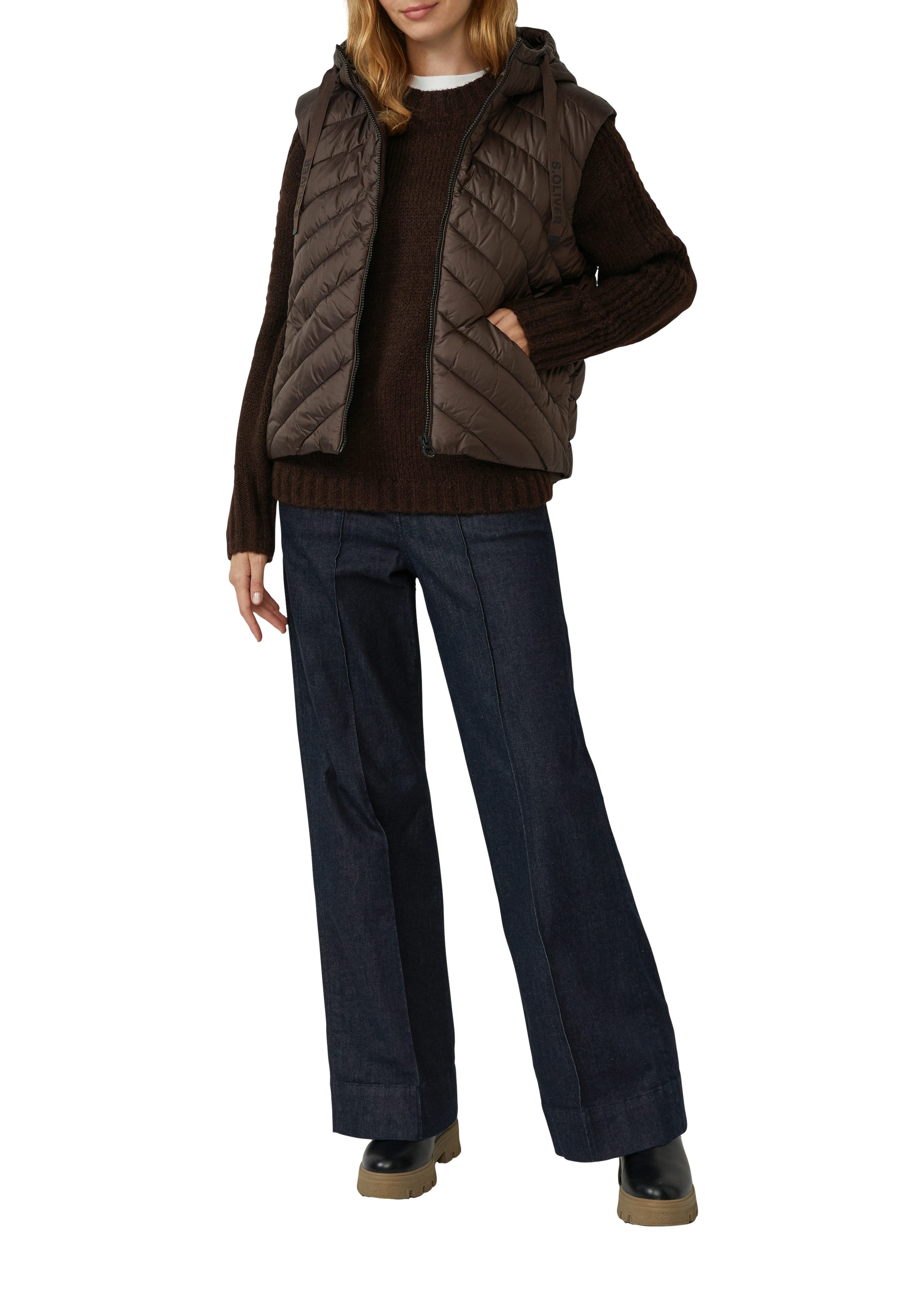 s.Oliver Strickpullover mit Rippbündchen günstig online kaufen