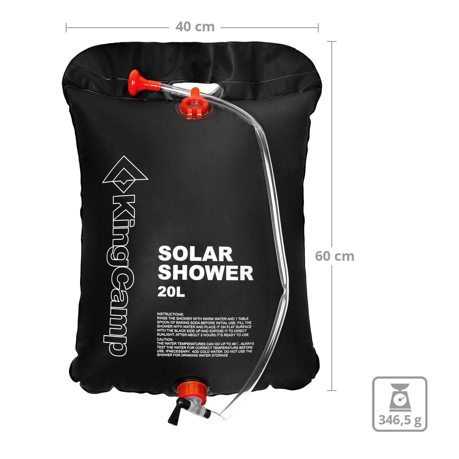 KingCamp Solardusche 20 L Solardusche Camping Outdoor, Garten Reise Dusche günstig online kaufen